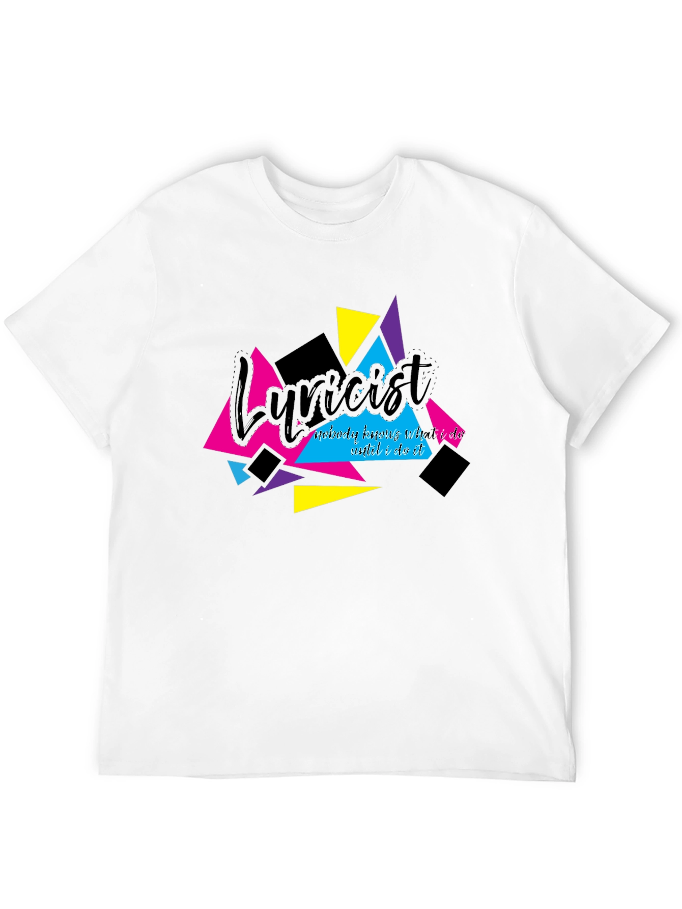 Lyricist Graphic Tee - Retro 90s Style Black T-Shirt