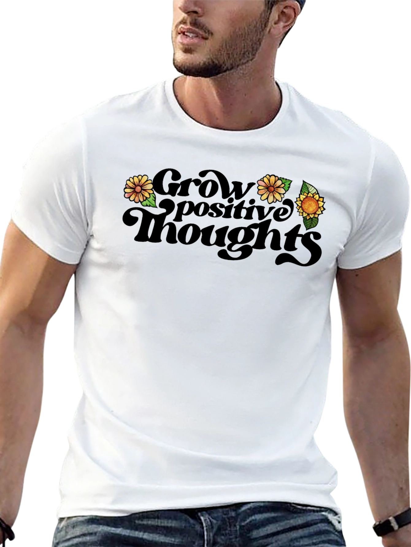 Grow Positive Thoughts Graphic Tee