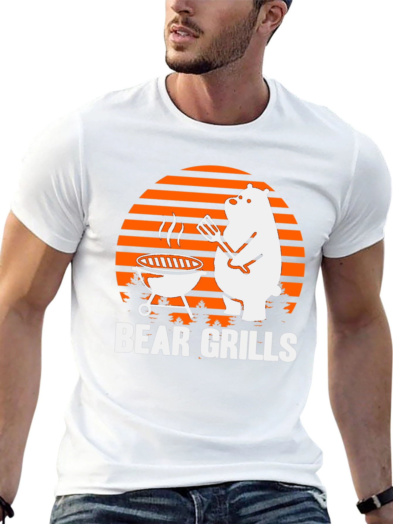Bear Grills T-Shirt - Funny BBQ Tee