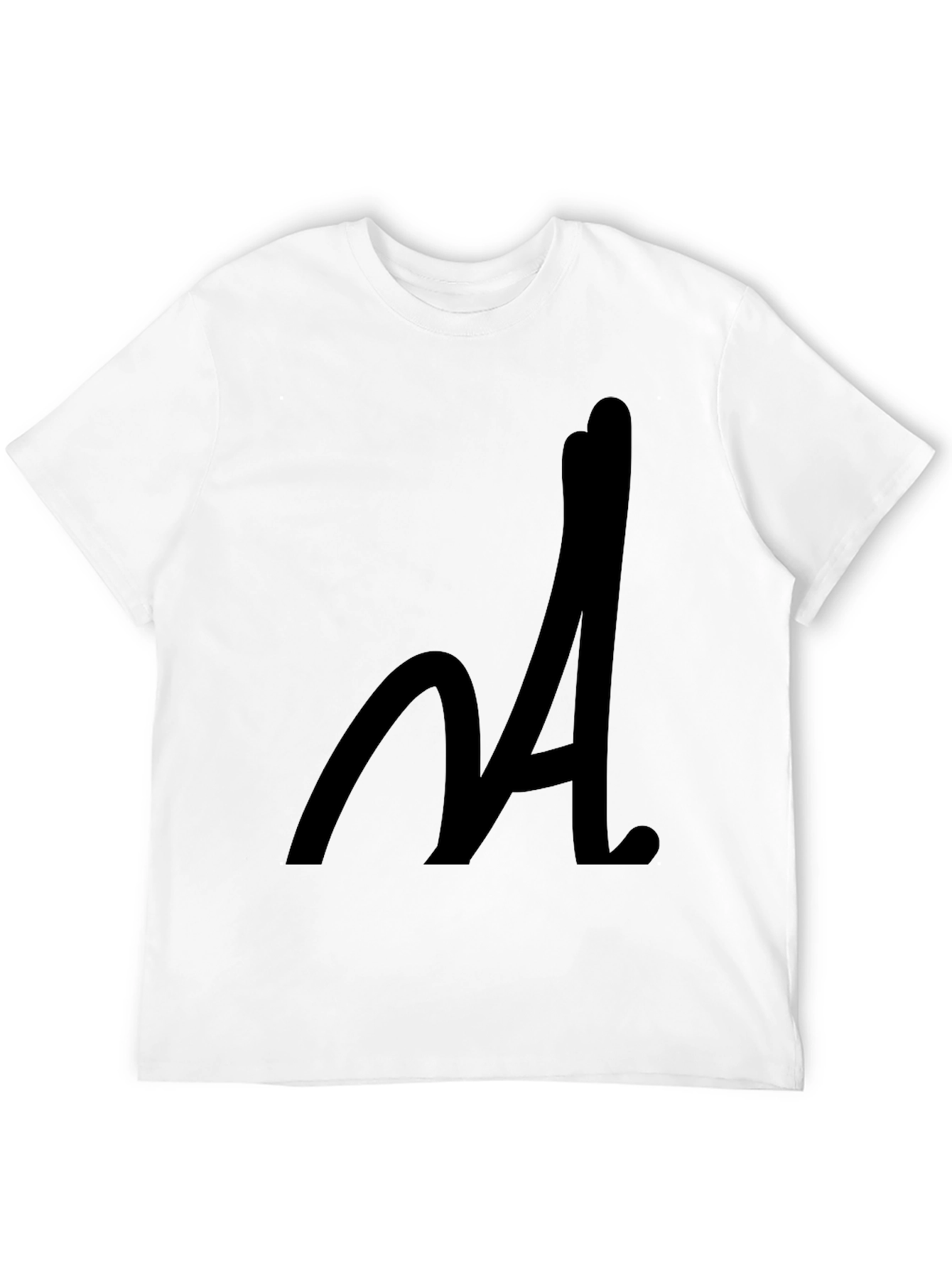 Black T-Shirt with Abstract Design