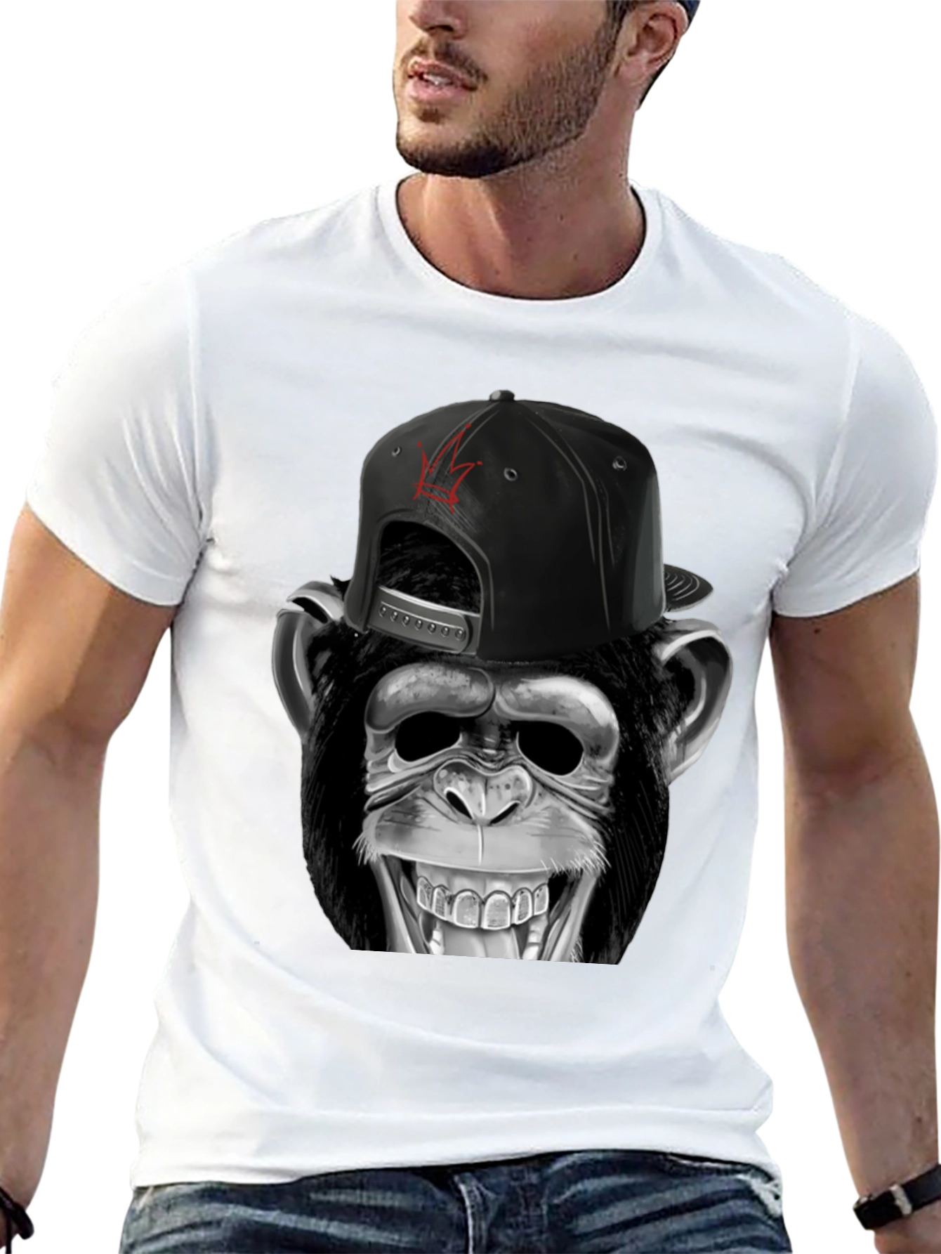 Monkey Graphic T-Shirt - Streetwear Style