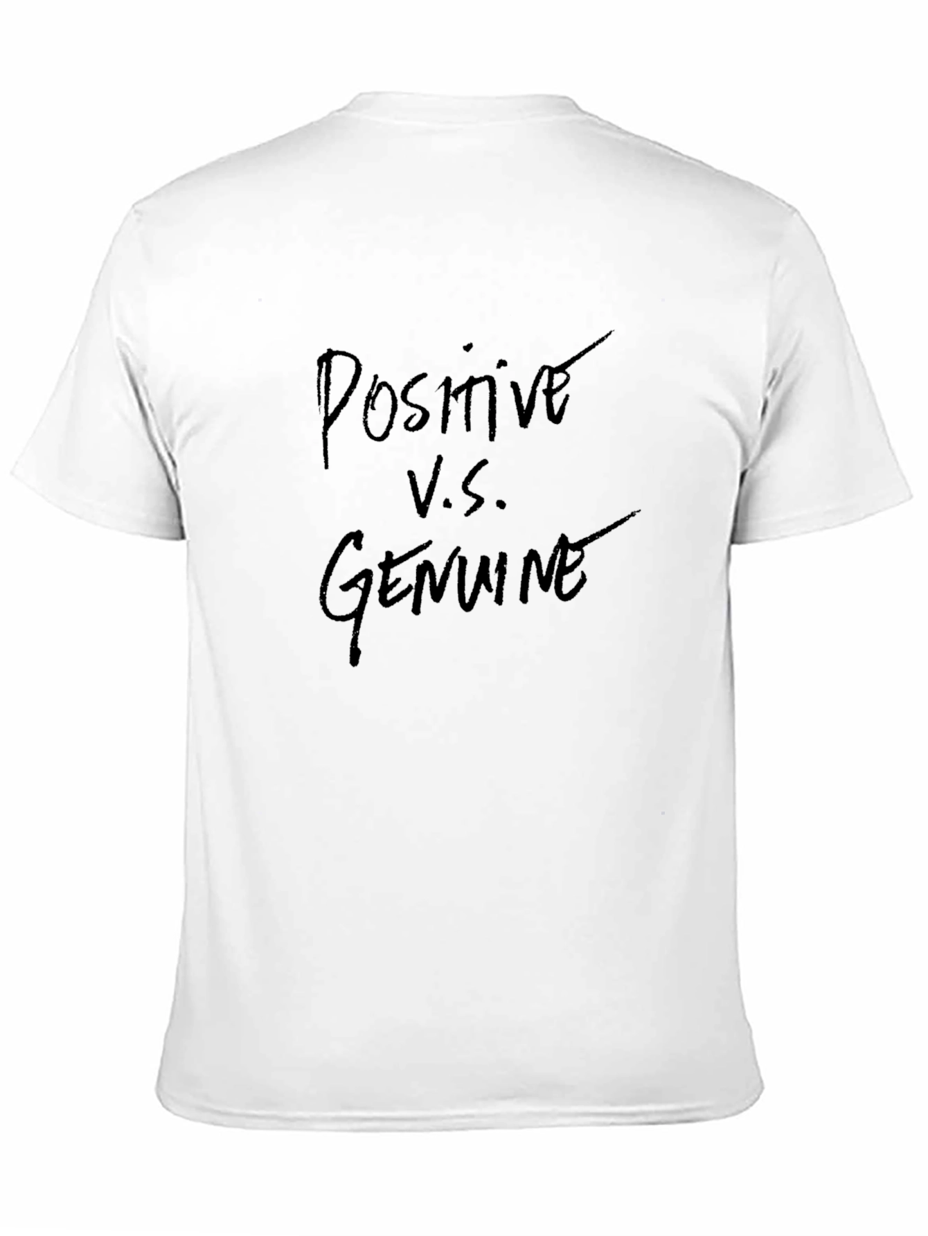 Positive vs. Genuine Black Graphic Tee