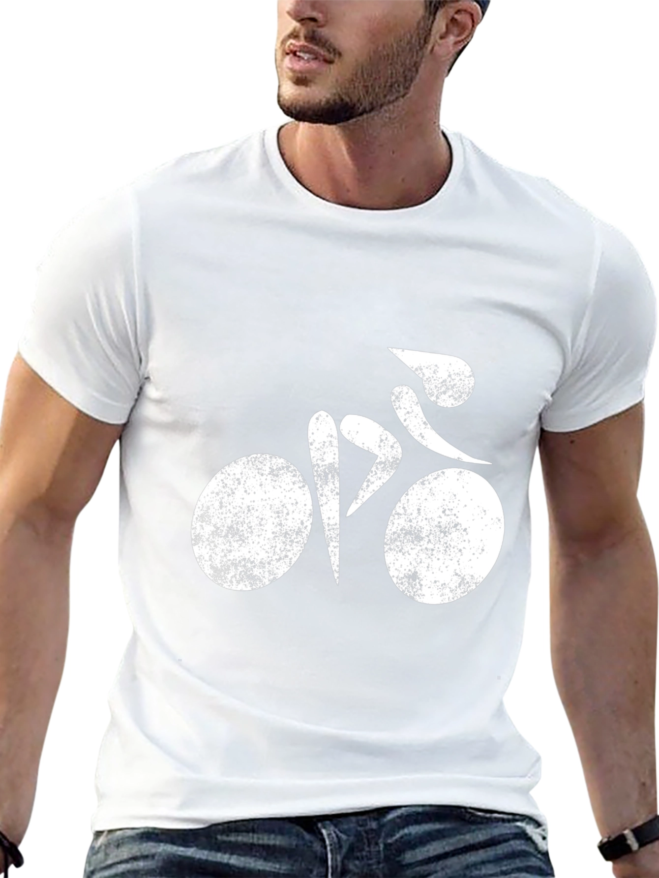 Cool Graphic Bike T-Shirt - Distressed Style