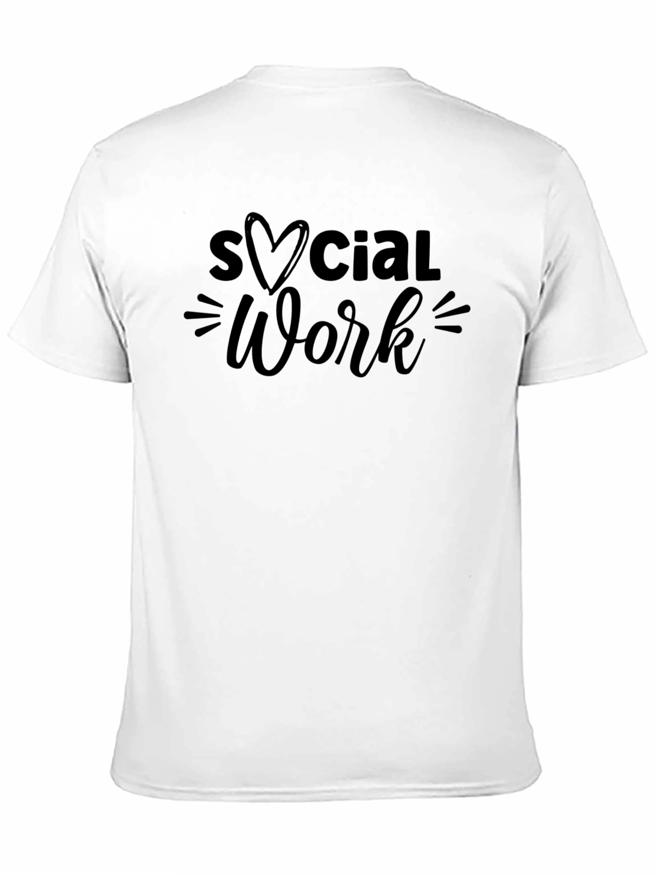 Social Work Heart Graphic Tee - Black T-Shirt