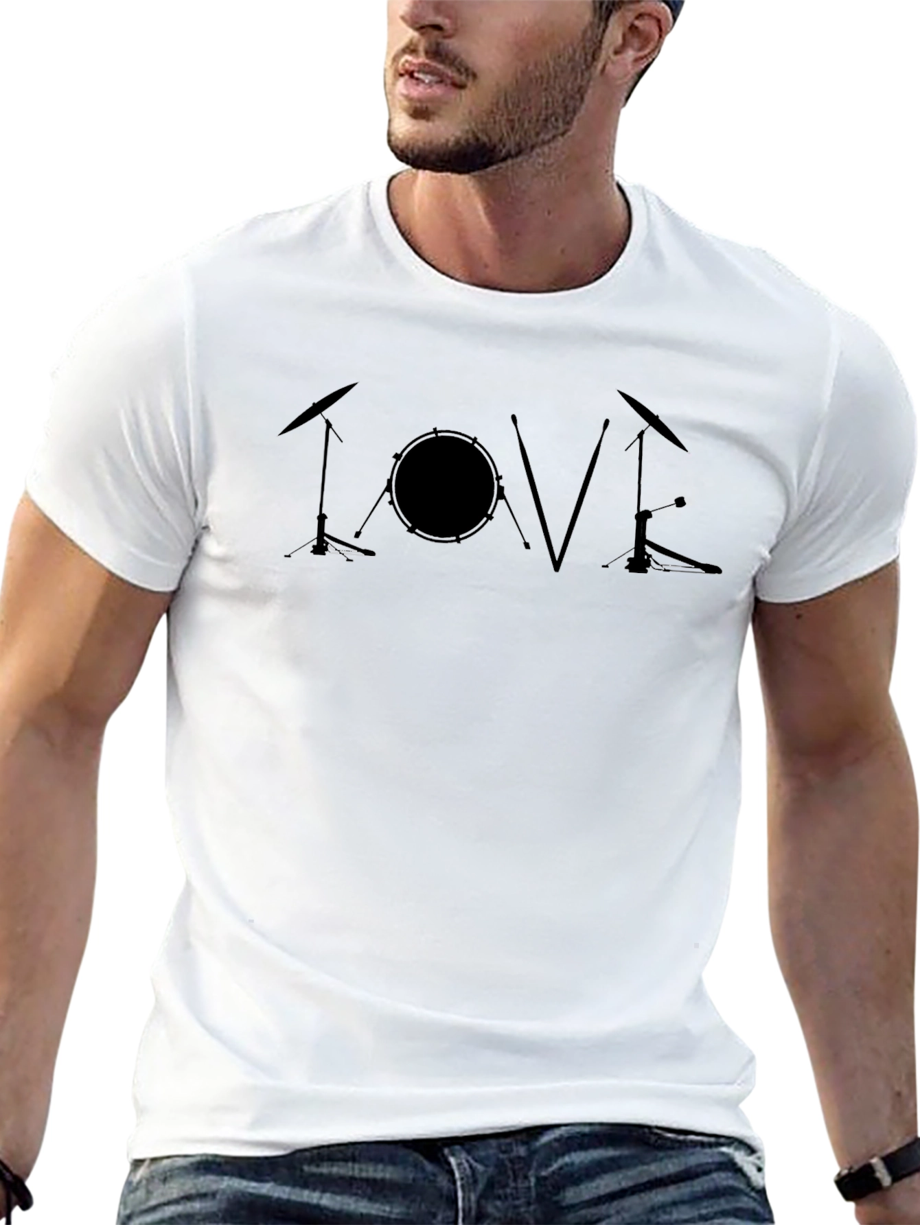 Drum Set LOVE Graphic T-Shirt