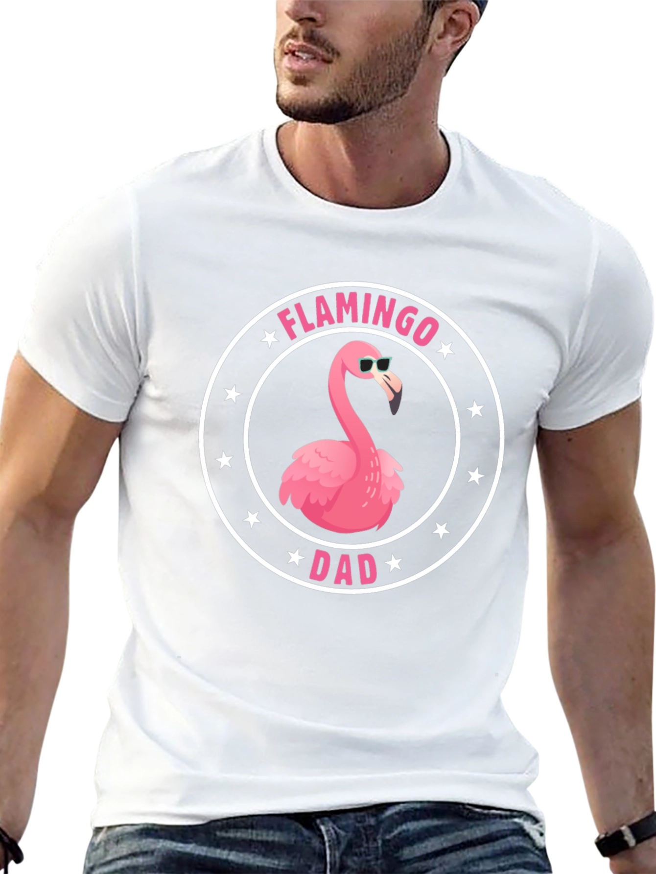 Flamingo Dad T-Shirt - Cool Summer Tee