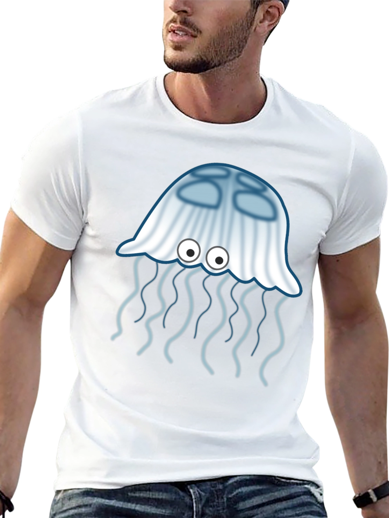 Jellyfish Graphic Tee - Unique Cartoon Design