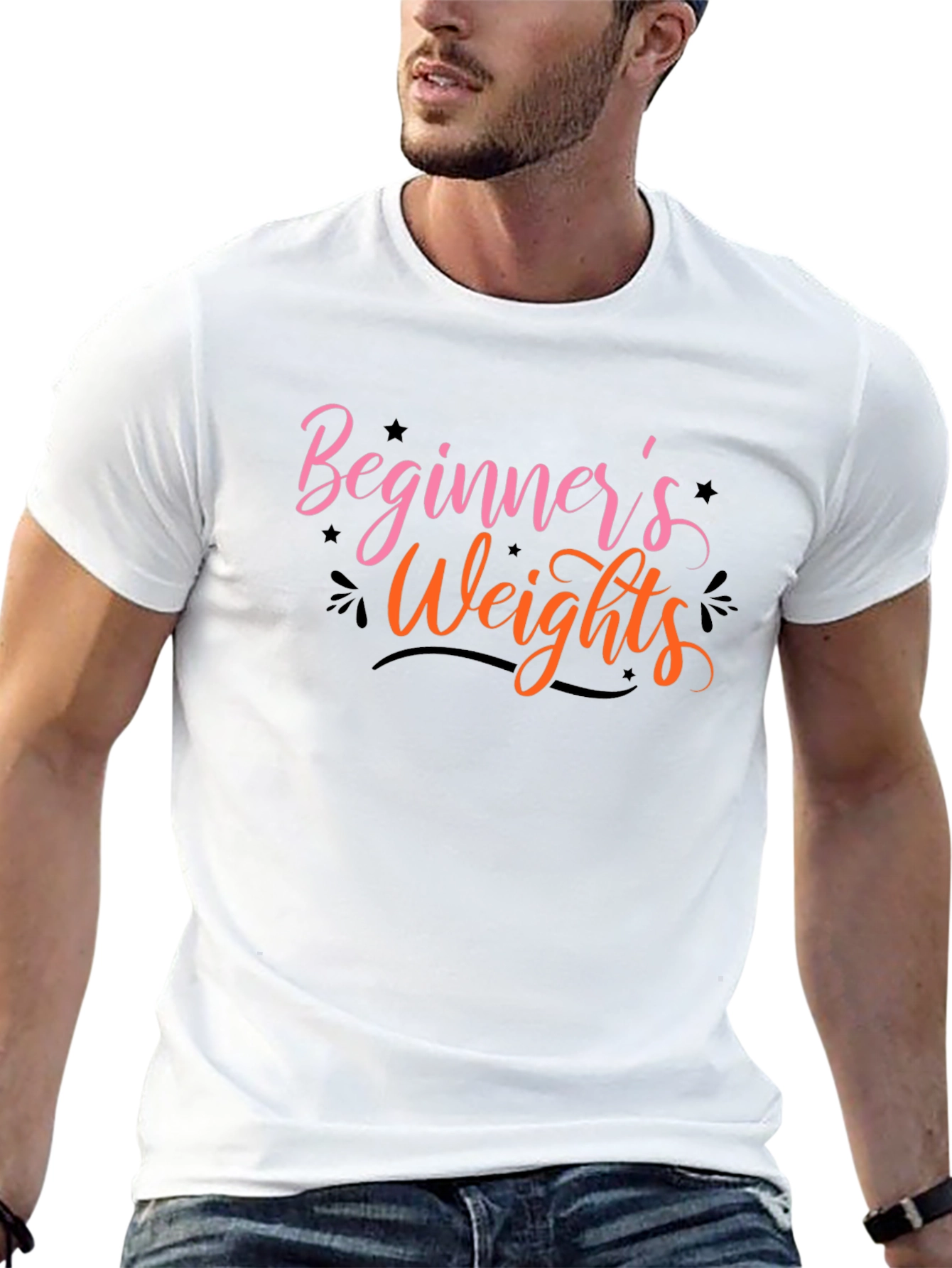 Beginners Weights T-Shirt - Black Cotton