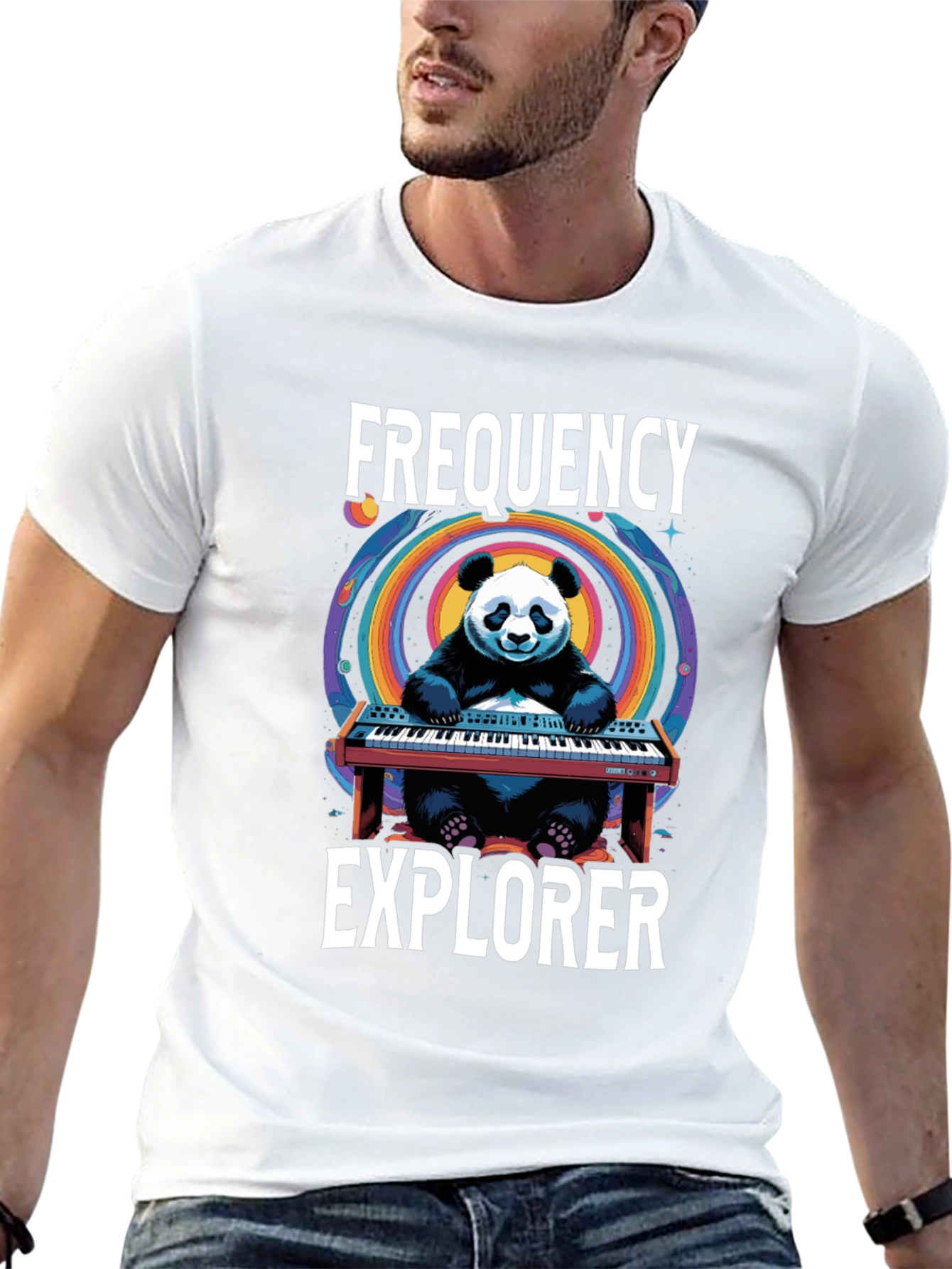 Frequency Explorer Panda T-Shirt - Music Lover Tee
