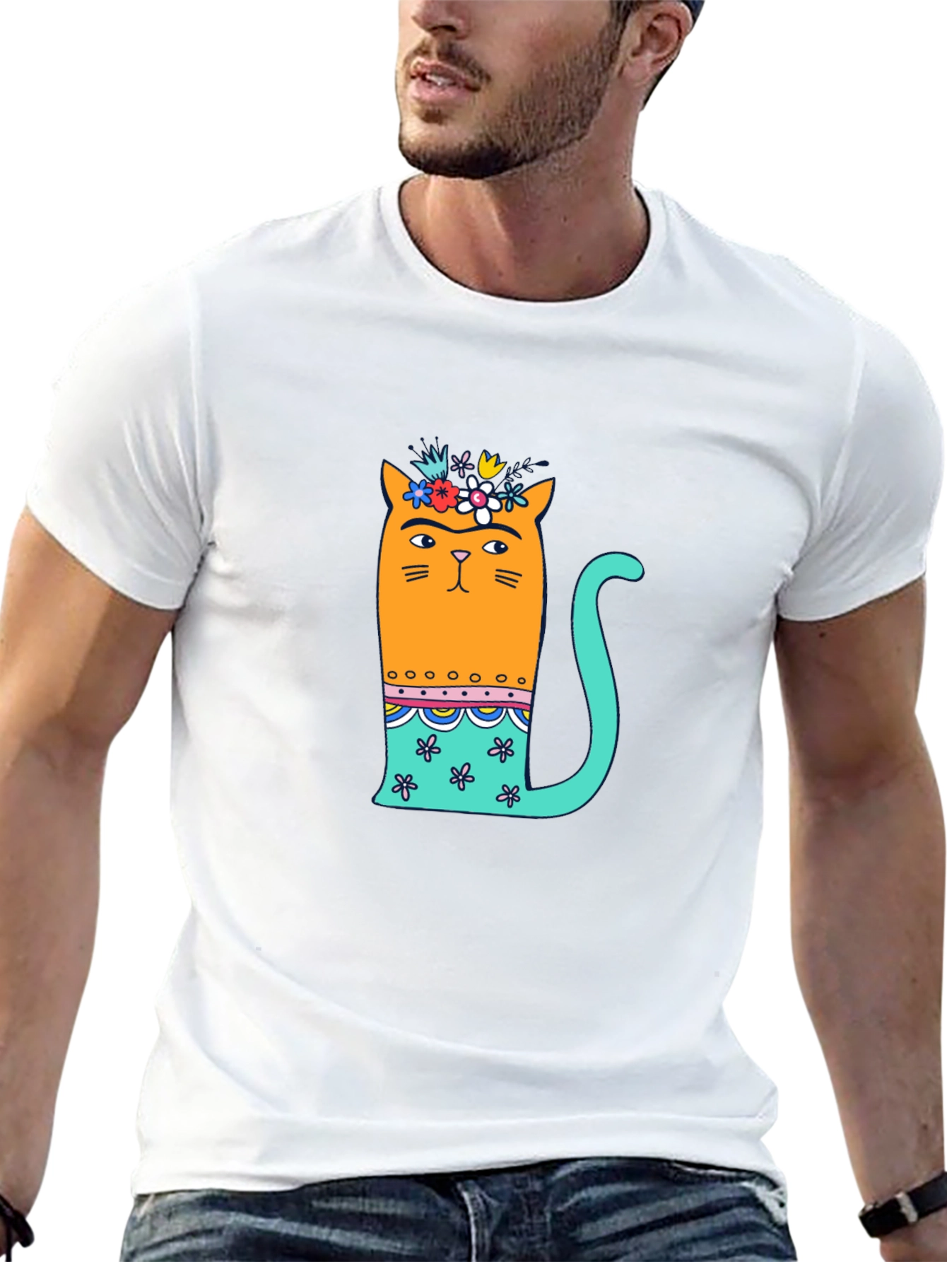 Frida Cat T-Shirt - Unique Graphic Tee