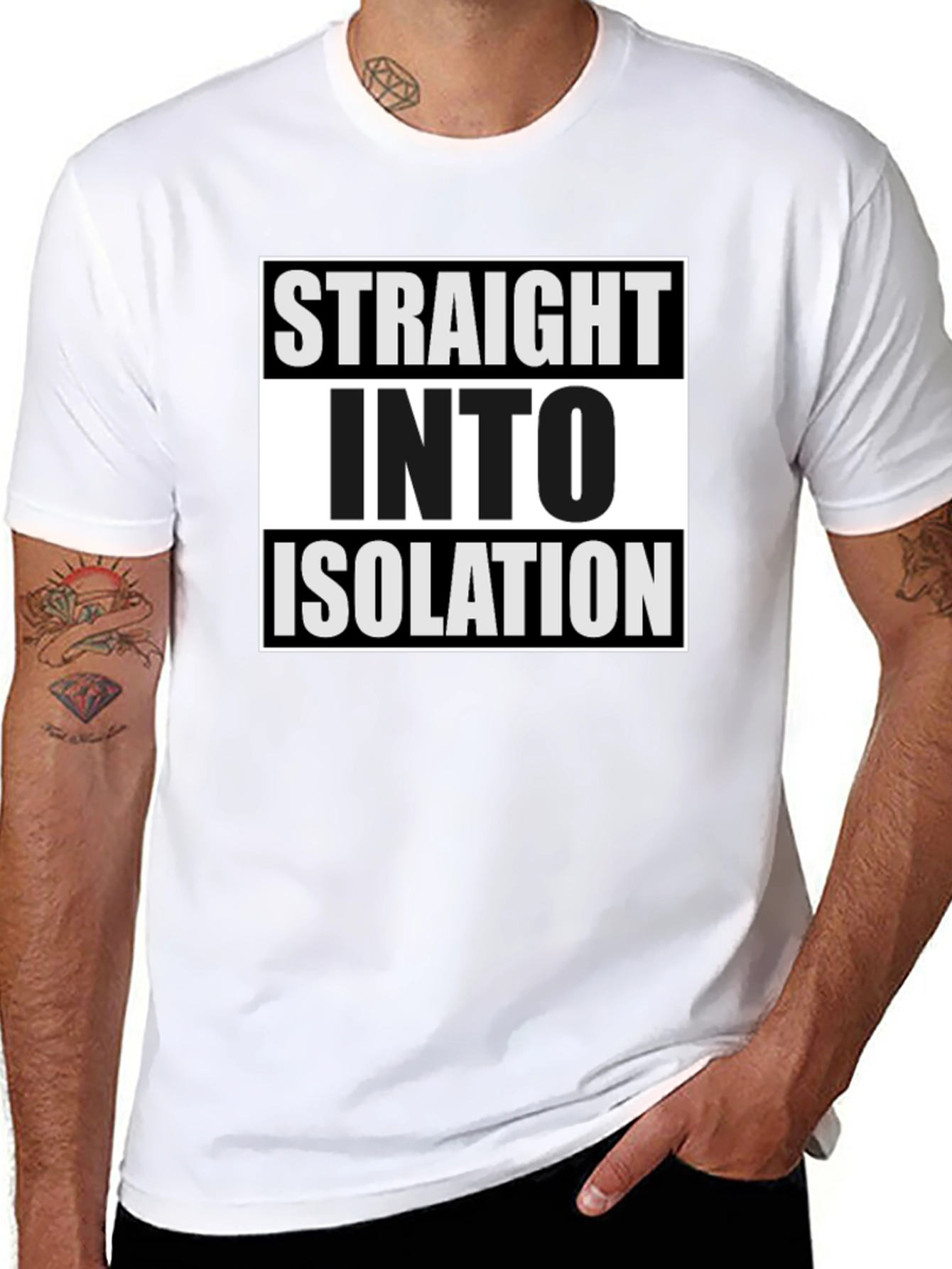Straight Into Isolation Black T-Shirt