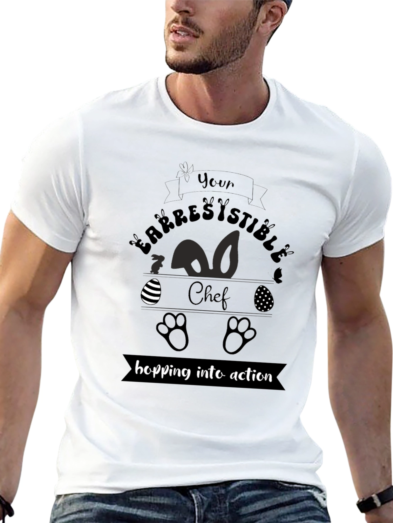 Irresistible Easter Chef Black T-Shirt
