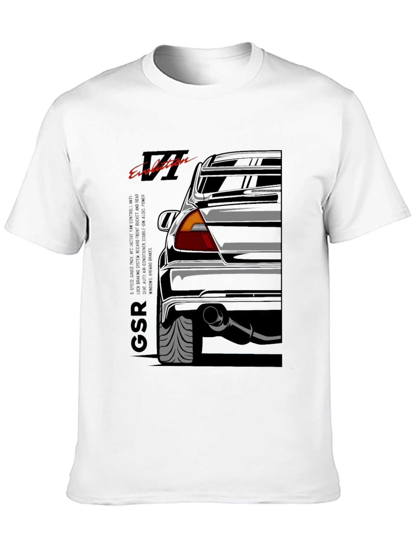 Evolution GSR Car T-Shirt - Black