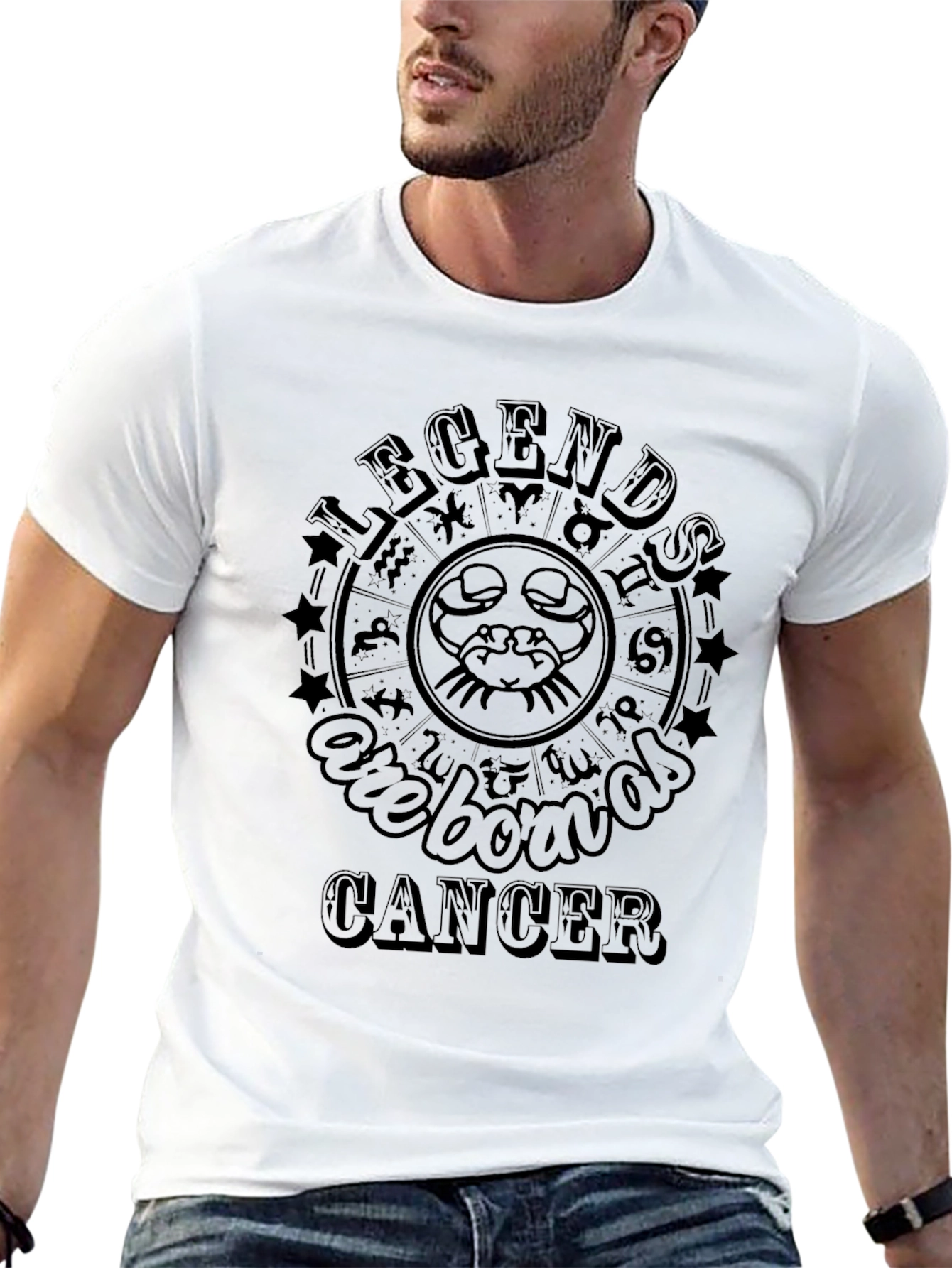 Legends Are Born In Cancer Zodiac Graphic Tee