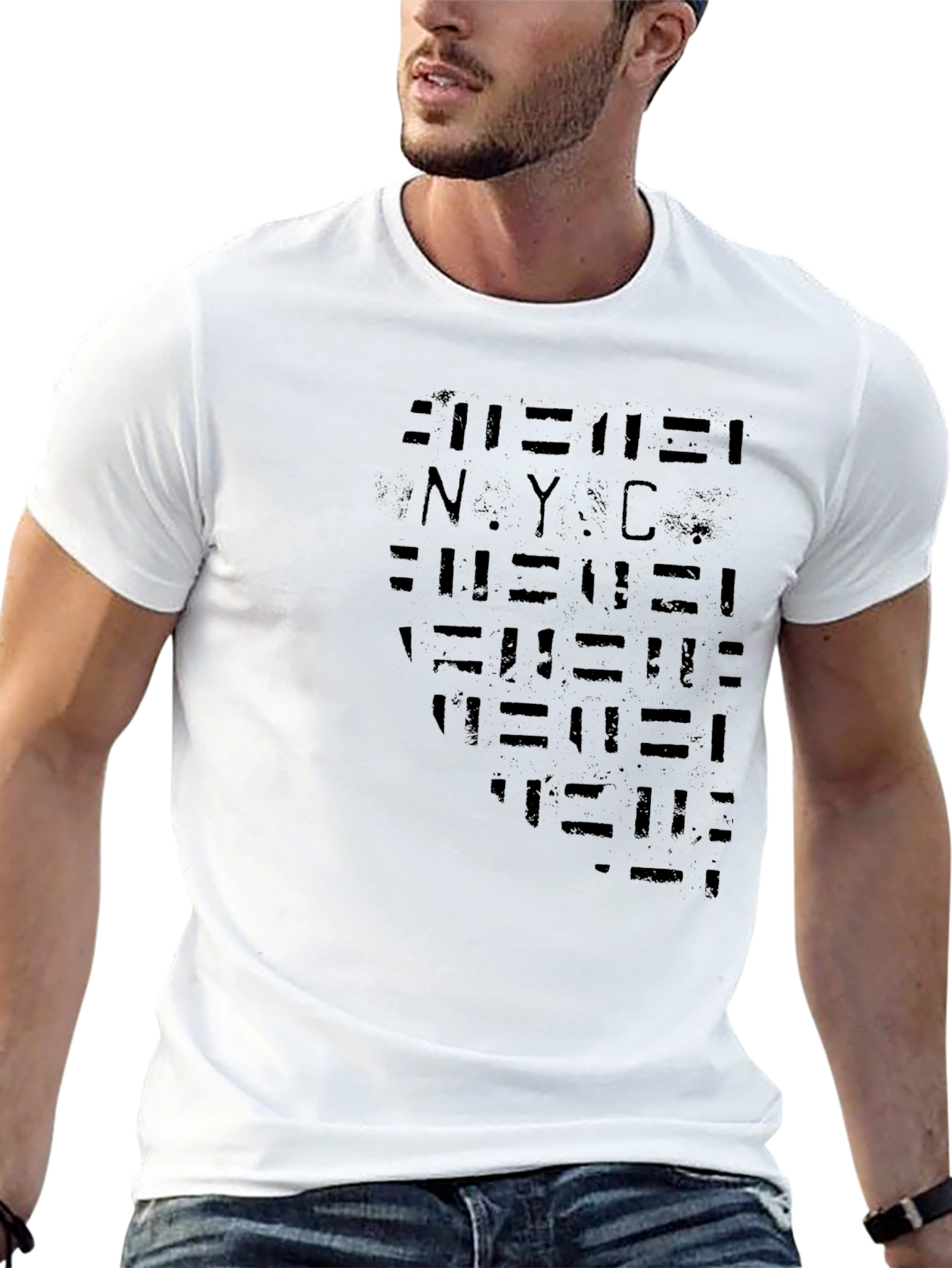 NYC Subway Inspired Graphic Tee - Black