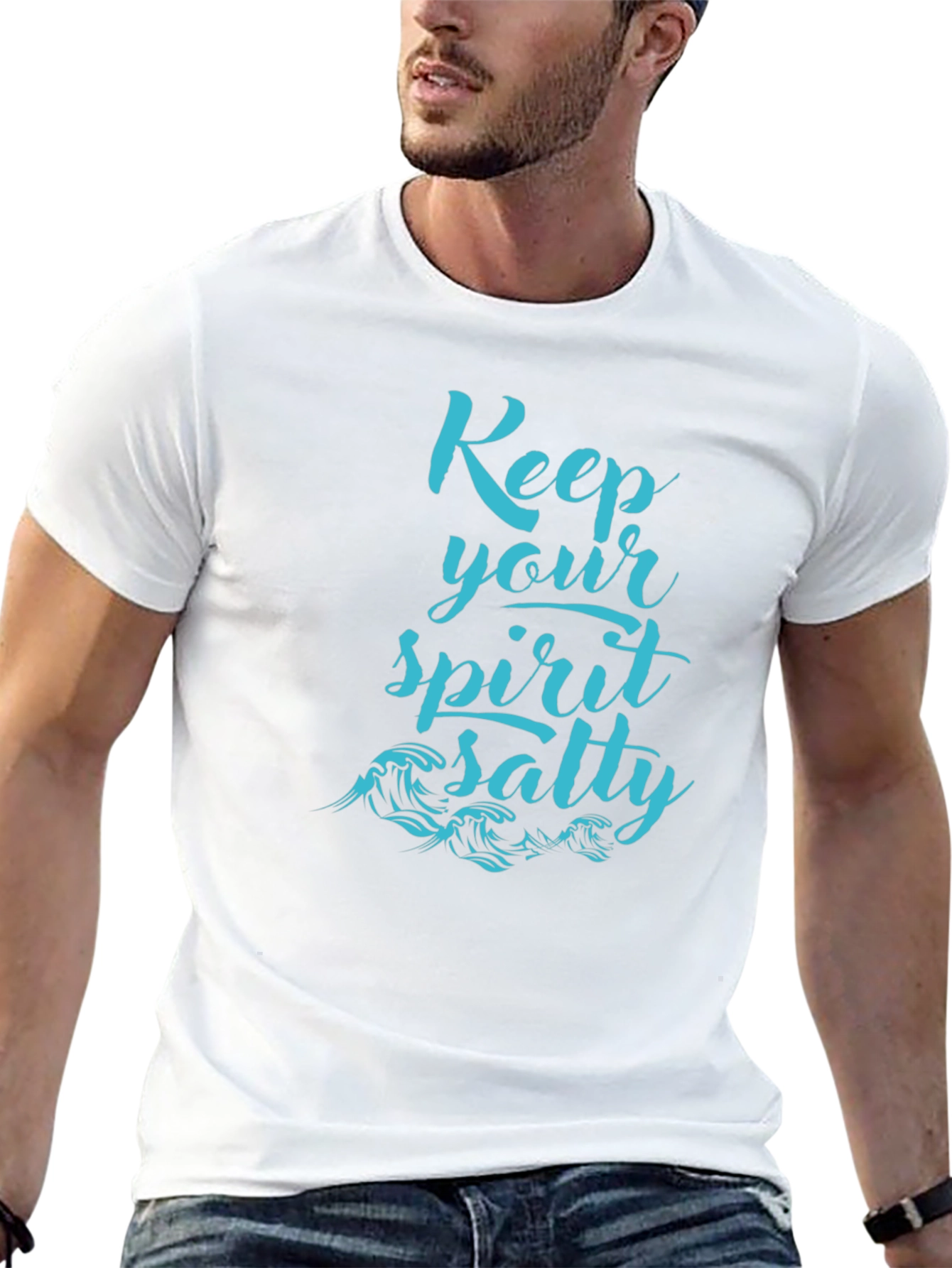 Keep Your Spirit Salty Graphic Tee - Black