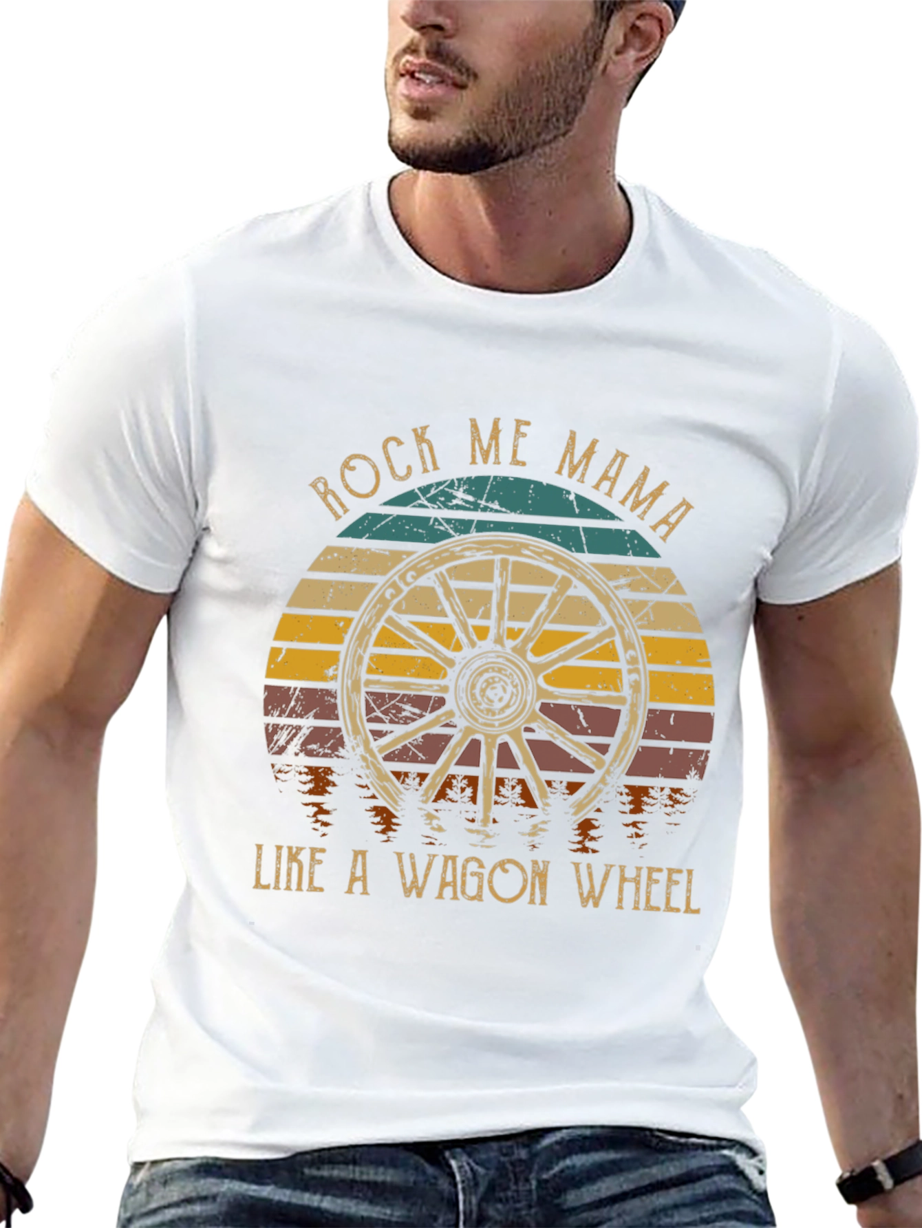 Rock Me Mama Wagon Wheel Graphic Tee