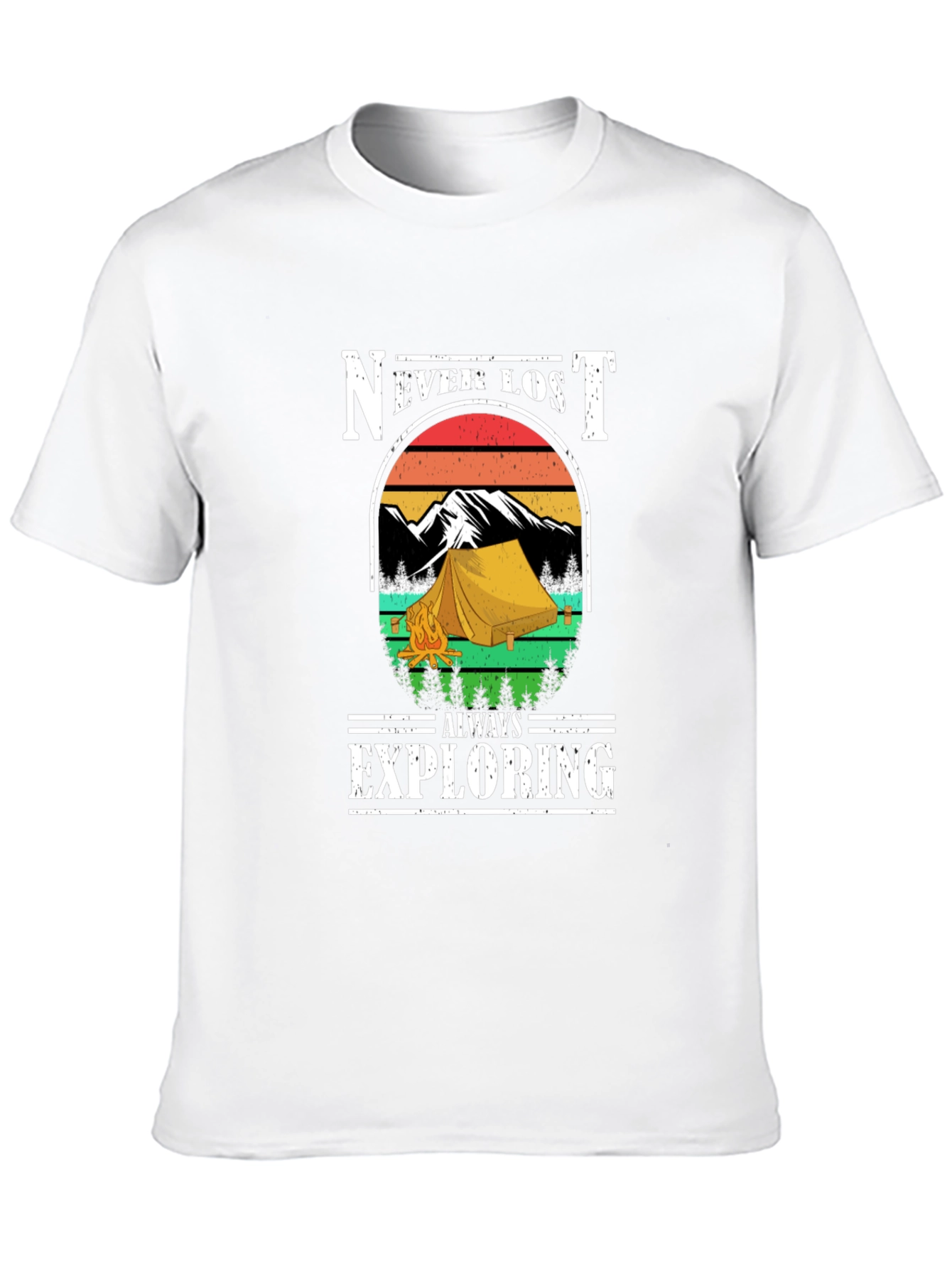 Never Lost Always Exploring Camping T-Shirt
