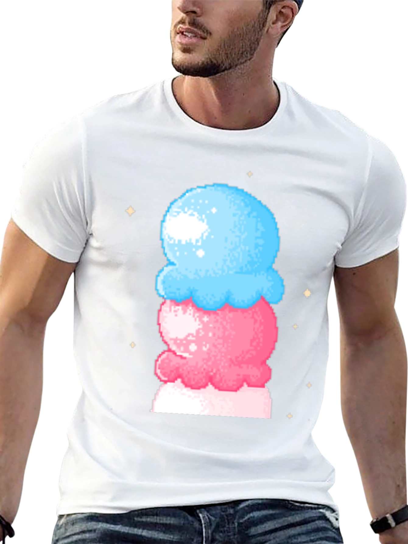 Pixel Ice Cream T-Shirt - Retro Gaming Style
