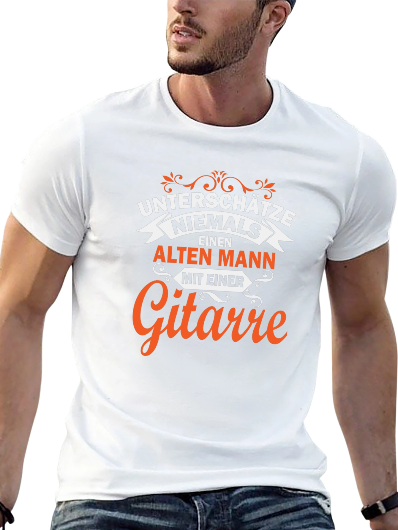 Guitar Old Man T-Shirt - Funny German Quote Tee