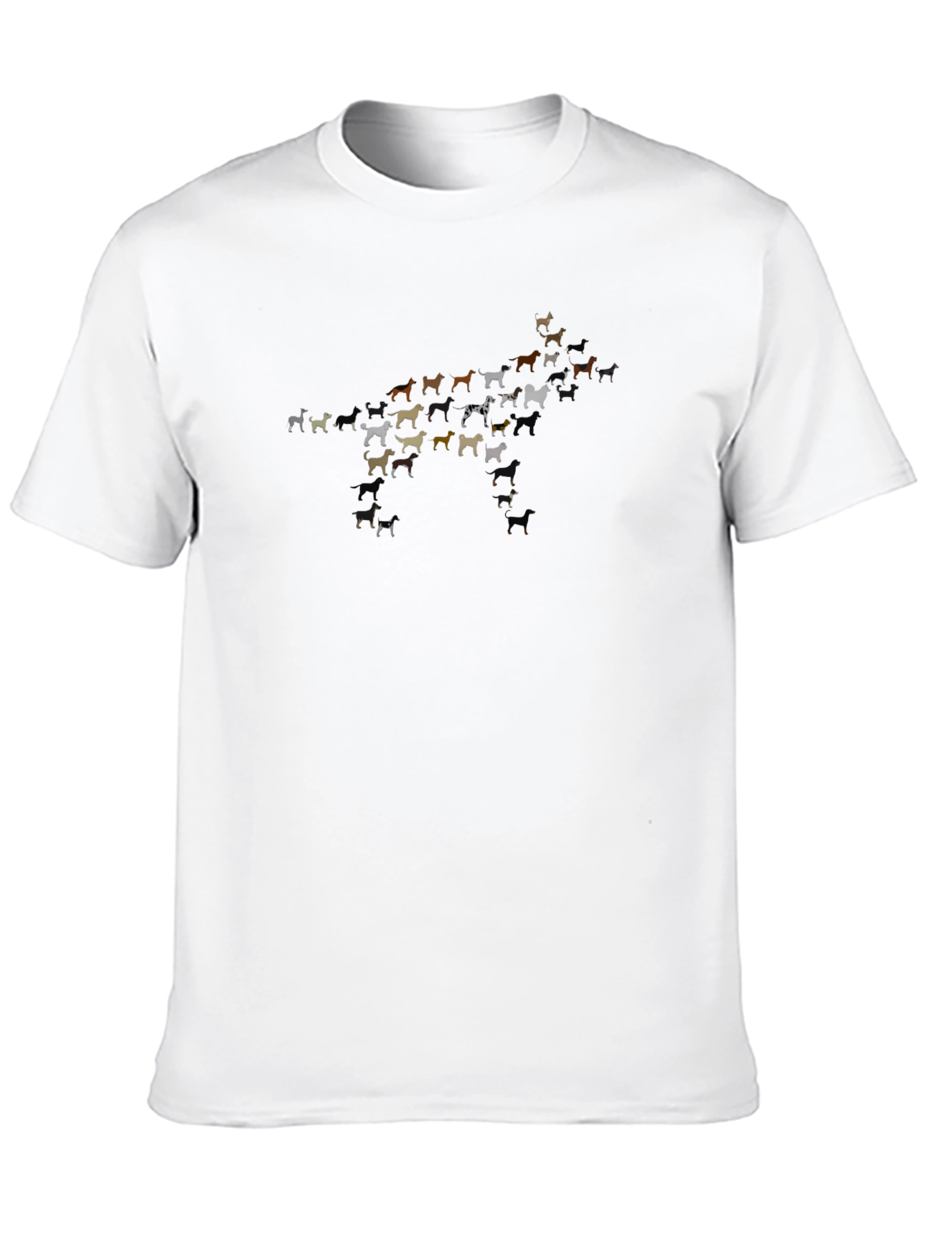 Dog Breed Silhouette T-Shirt - Black Cotton