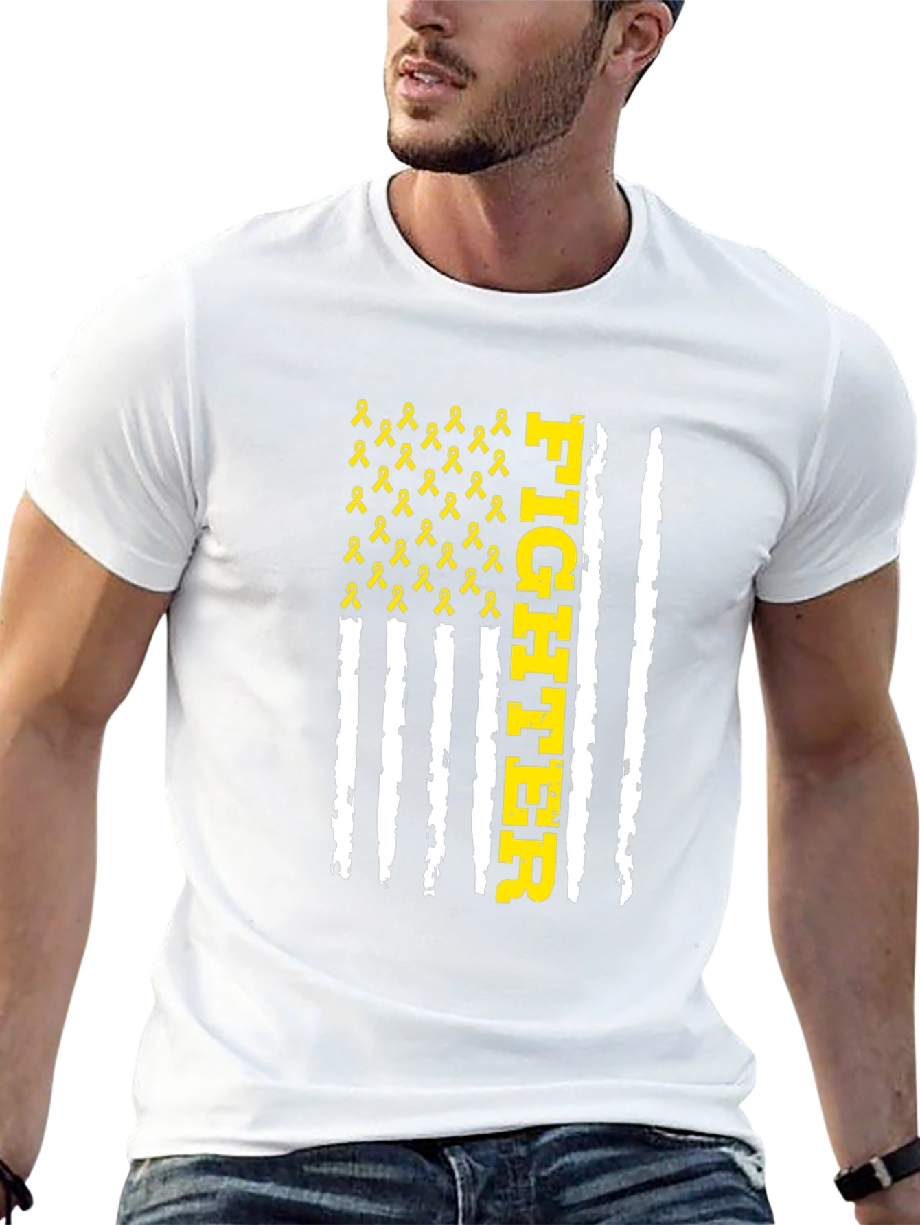 Fighter Ribbon Flag T-Shirt