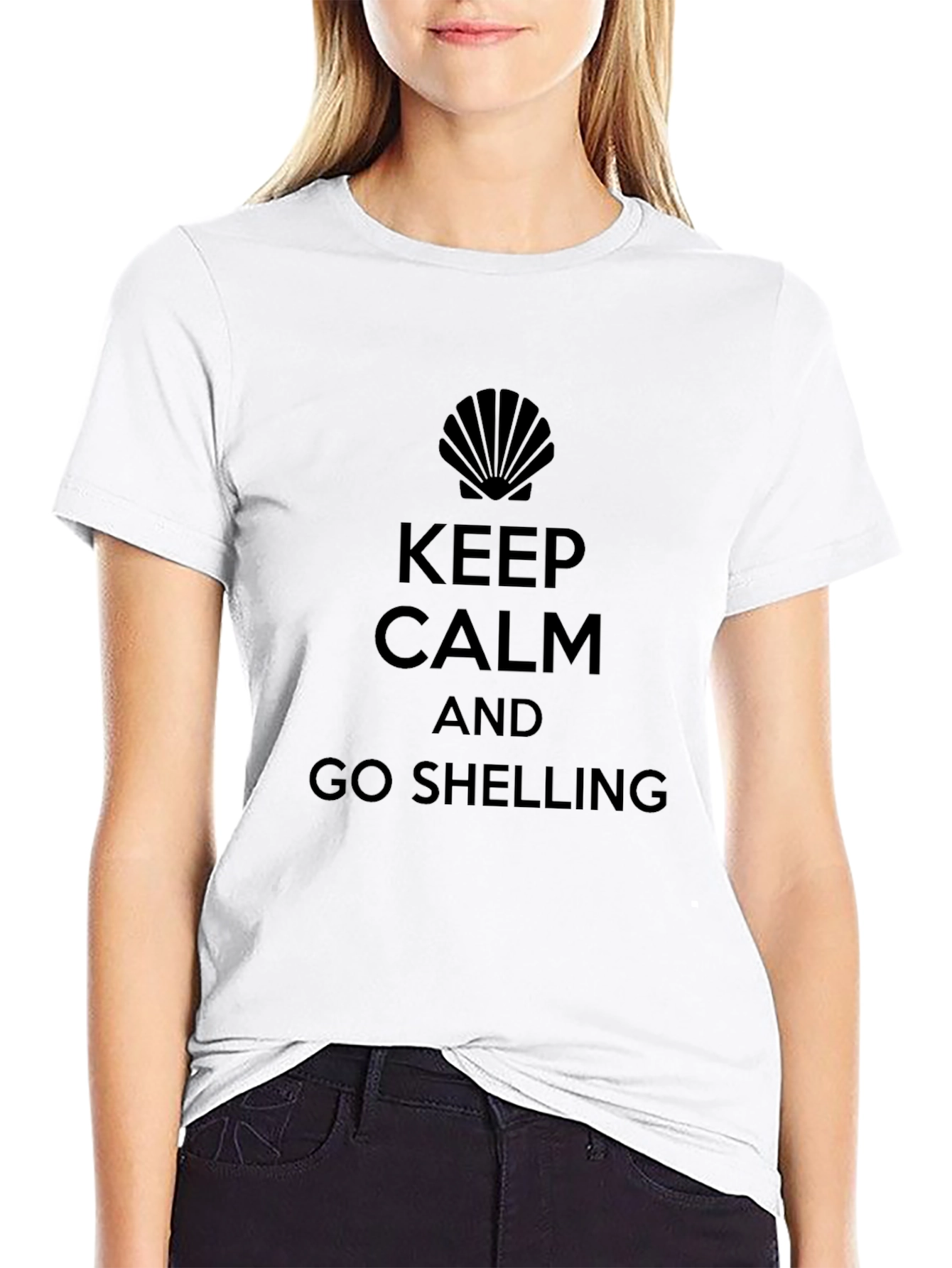 Keep Calm and Go Shelling Black T-Shirt
