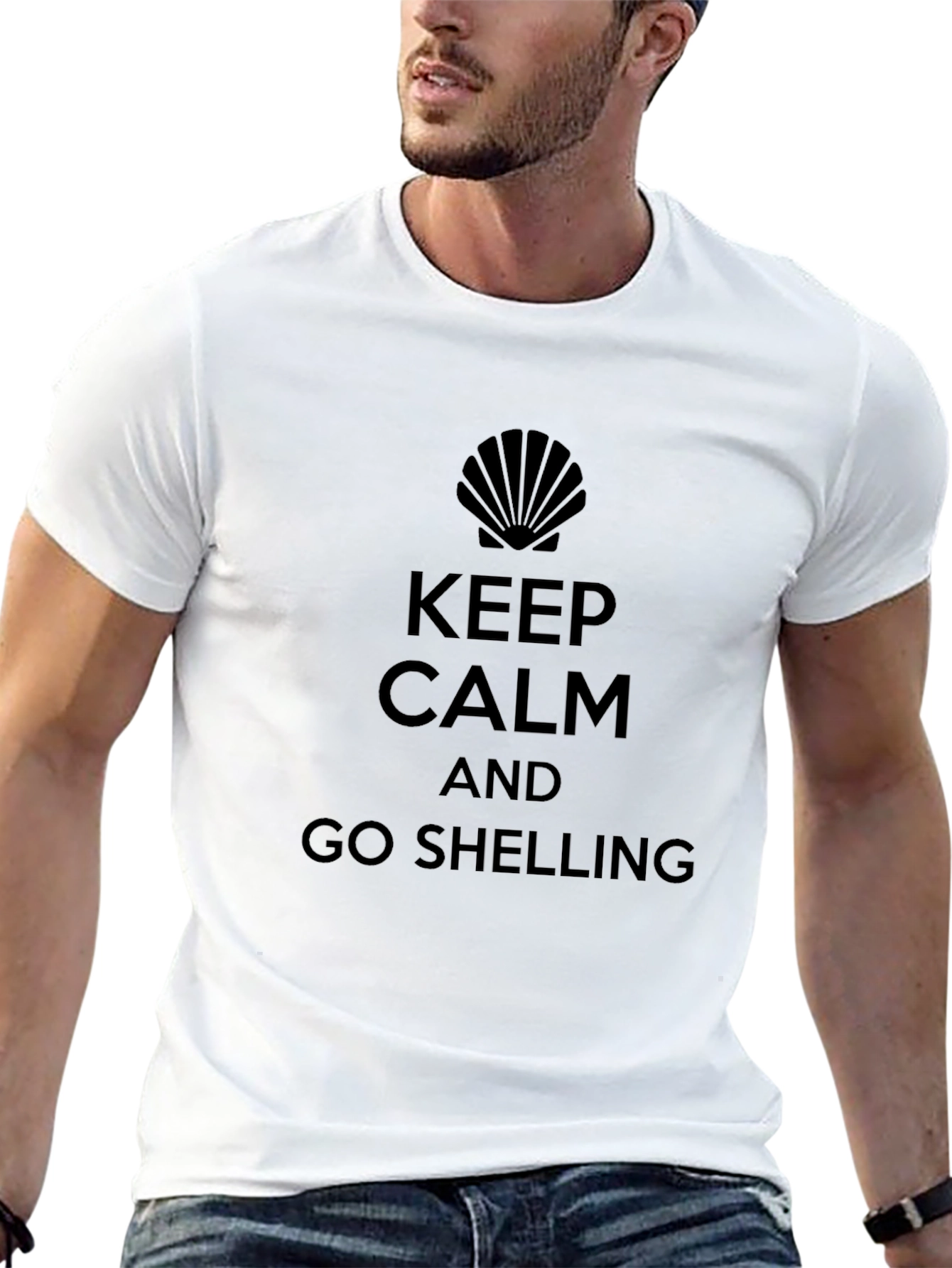 Keep Calm and Go Shelling Black T-Shirt