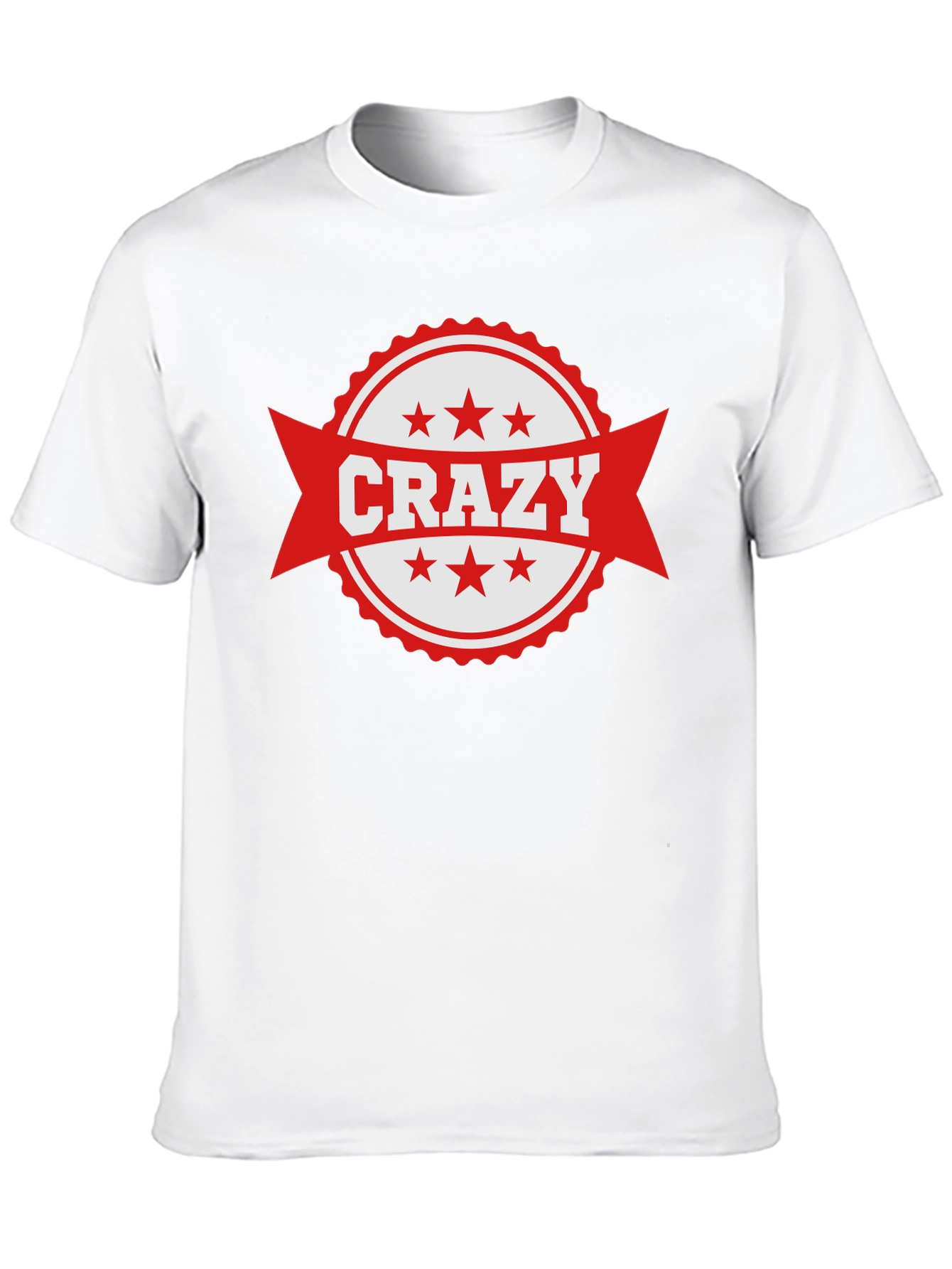 Mens Crazy Graphic Print Black T-Shirt