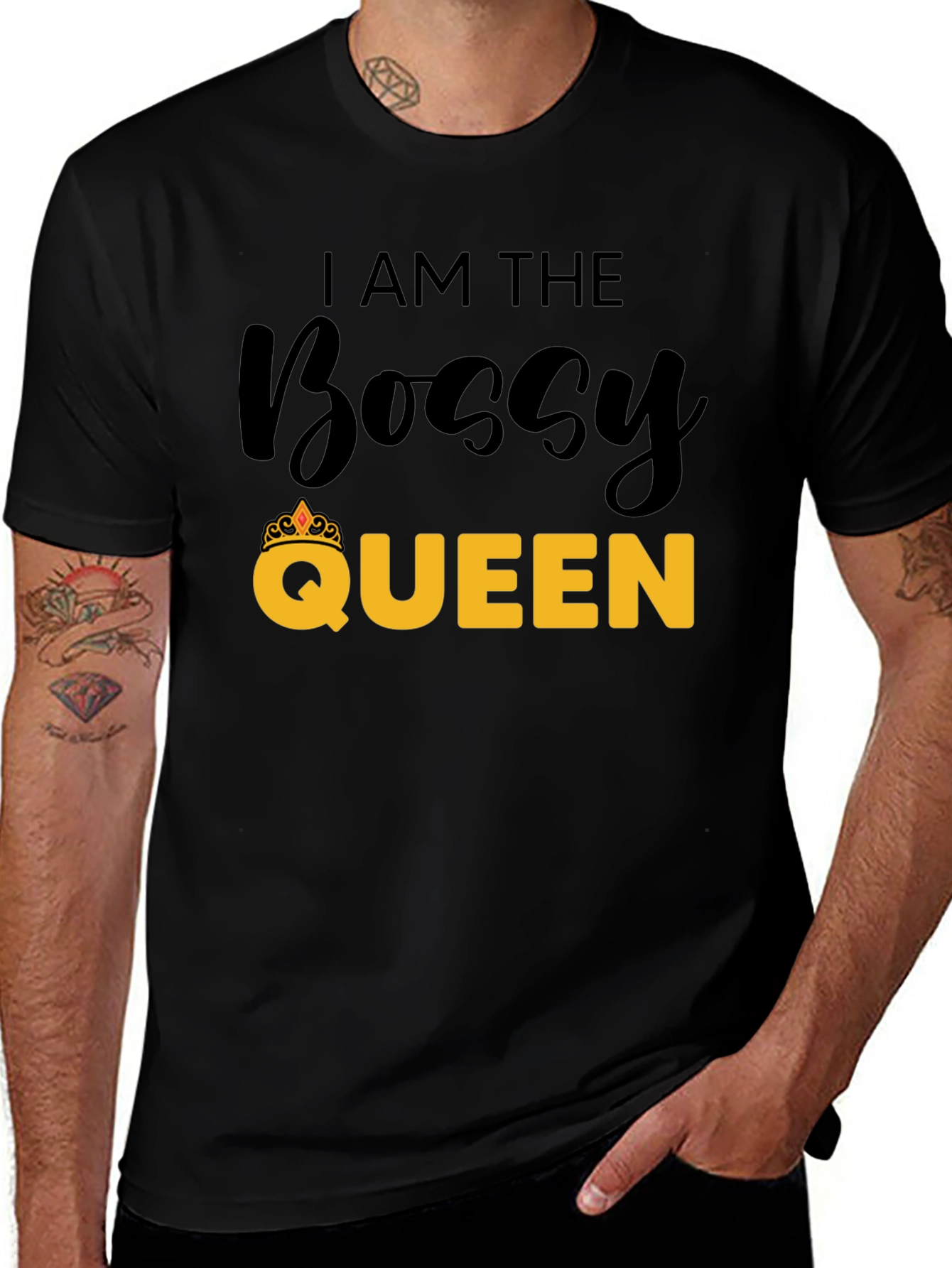 Bossy Queen Black Graphic Tee