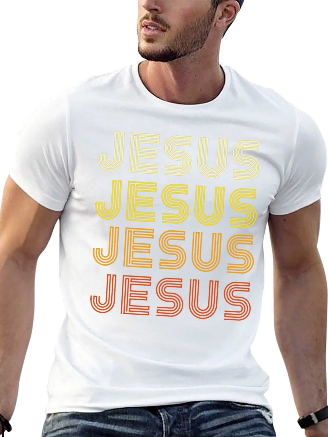 Retro Jesus T-Shirt - Black Graphic Tee