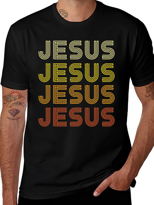 Retro Jesus T-Shirt - Black Graphic Tee