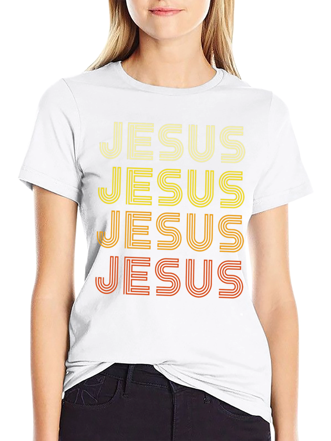 Retro Jesus T-Shirt - Black Graphic Tee