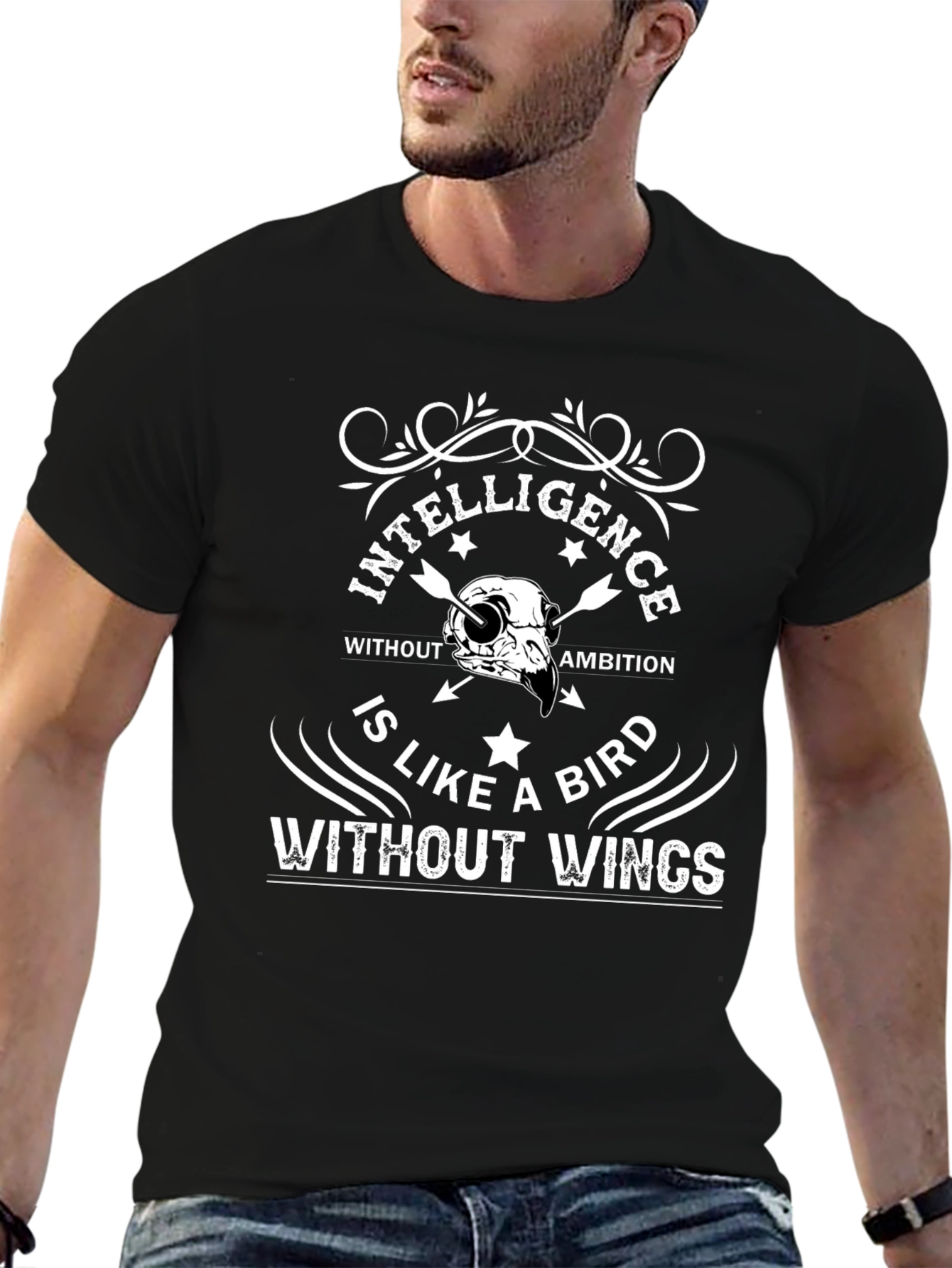 Intelligence Bird Graphic Tee - Premium Comfort
