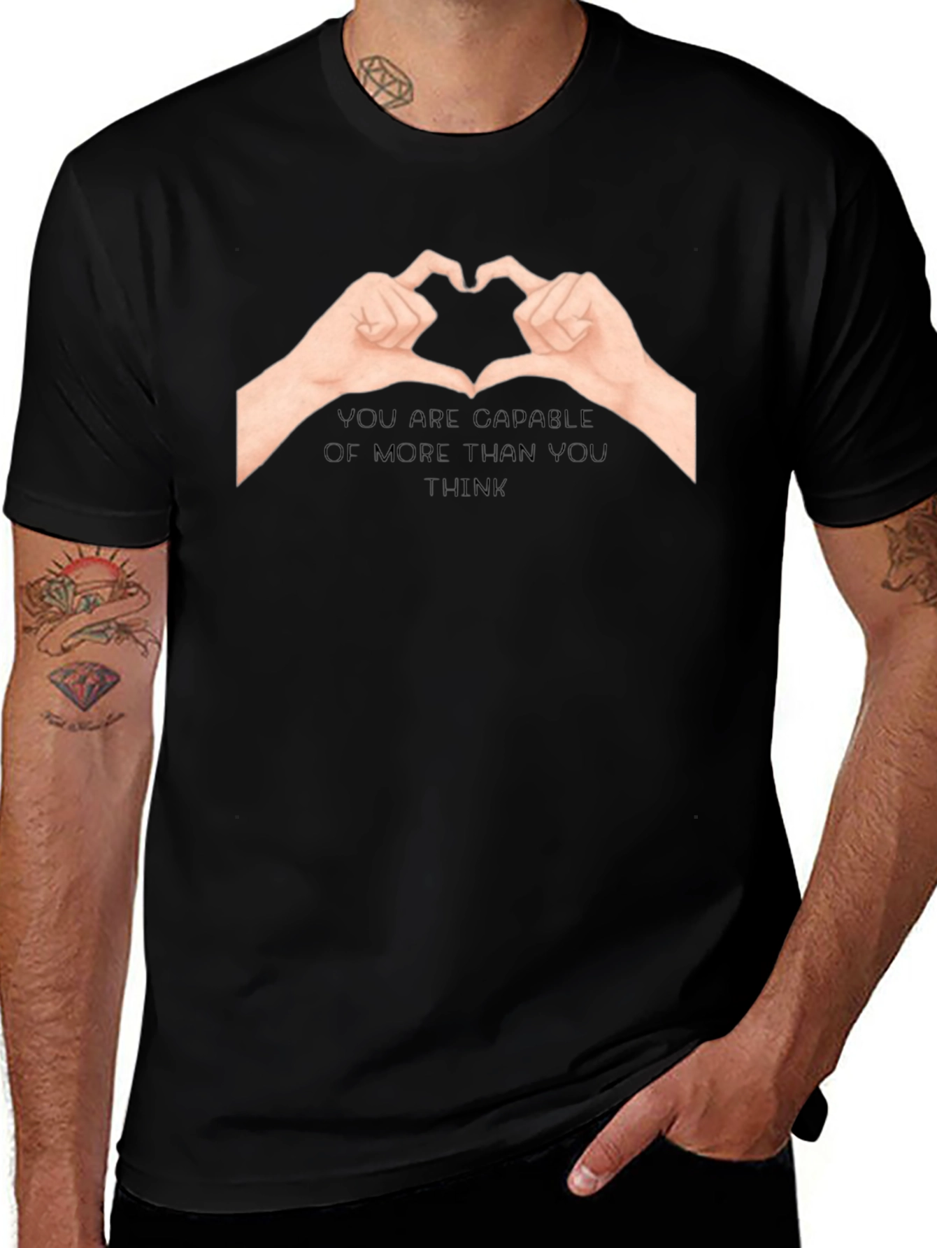 Heart Hands Graphic Tee - You Are Greater