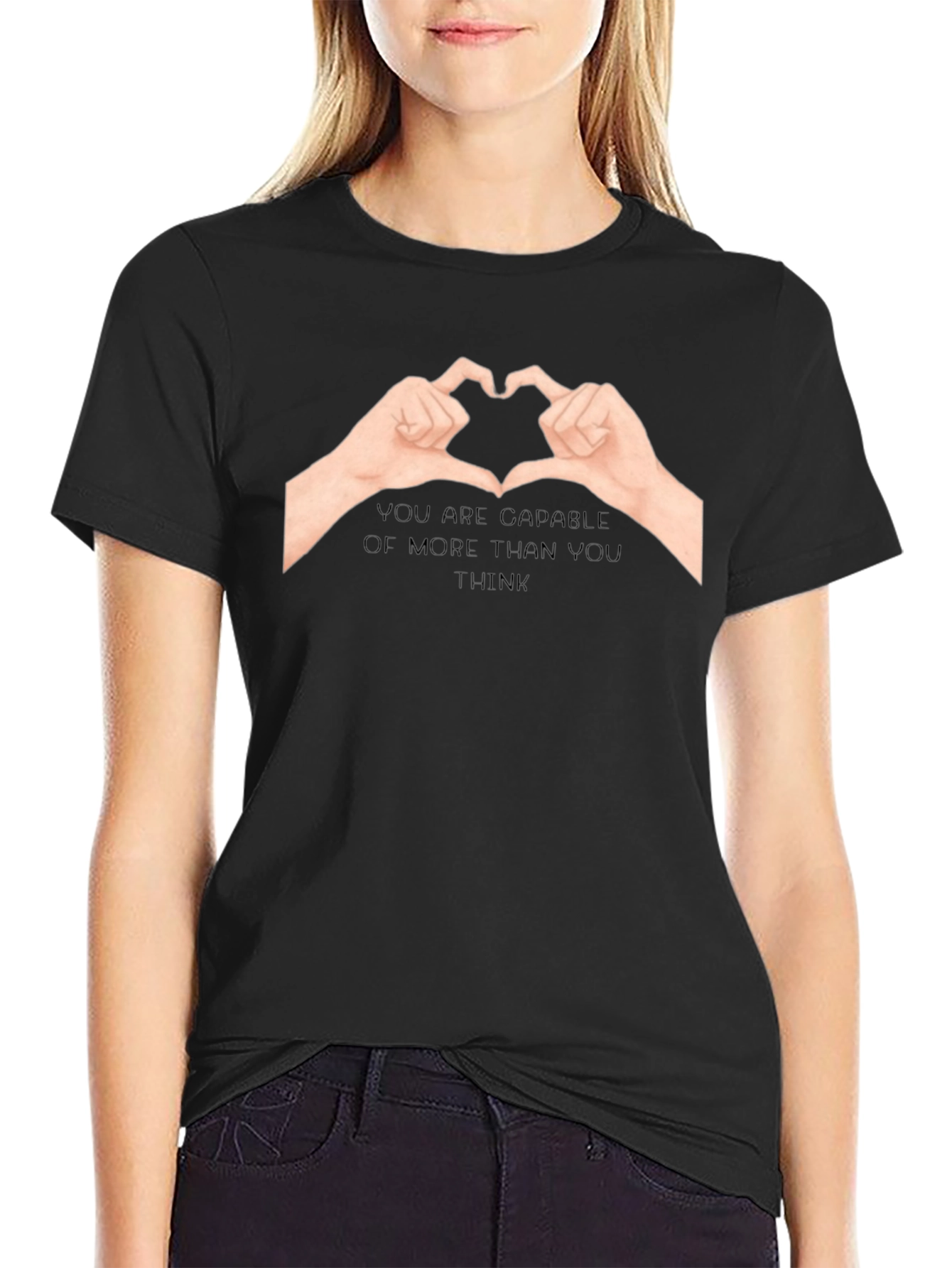 Heart Hands Graphic Tee - You Are Greater