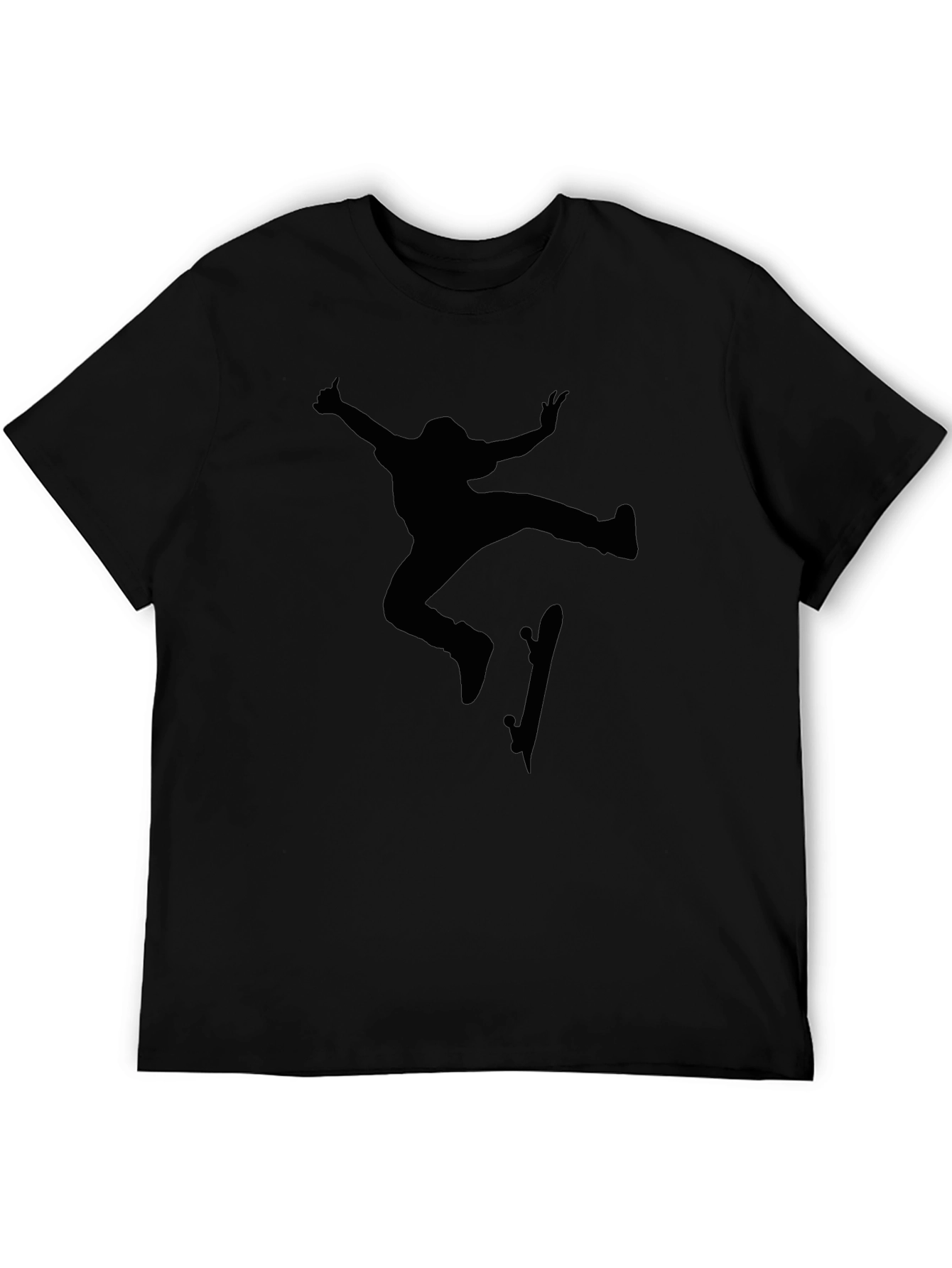 Skateboarder Silhouette Black T-Shirt