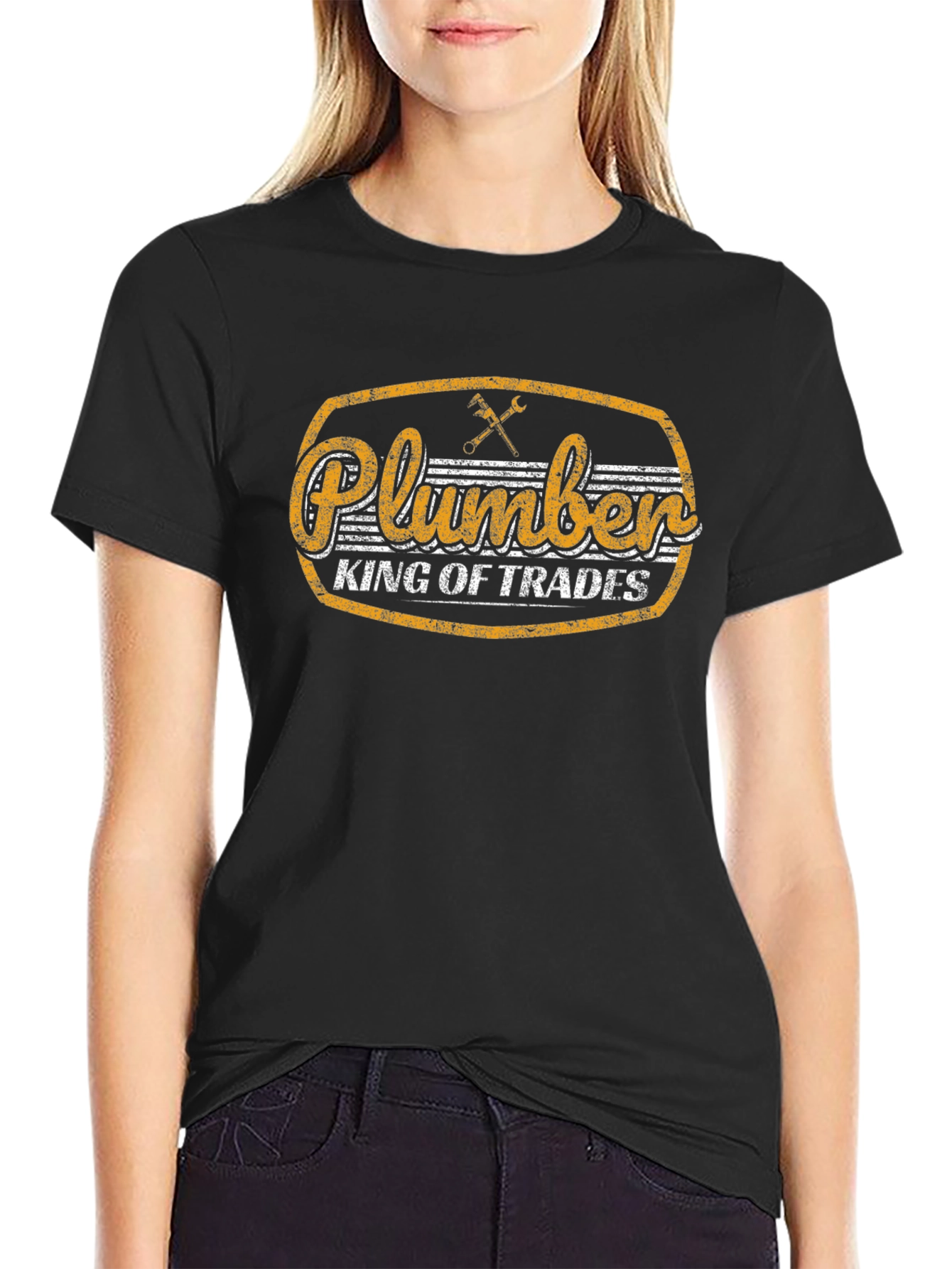Plumber King of Trades Black T-Shirt