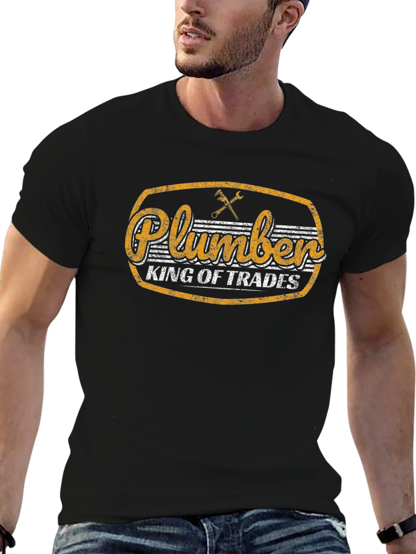 Plumber King of Trades Black T-Shirt