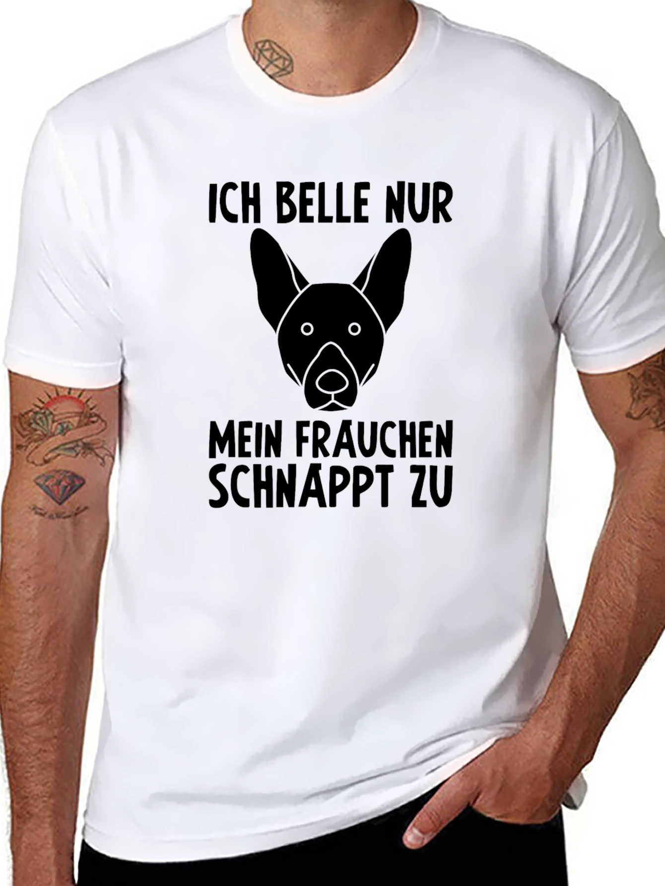 Ich Belle Nur Dog Graphic T-Shirt