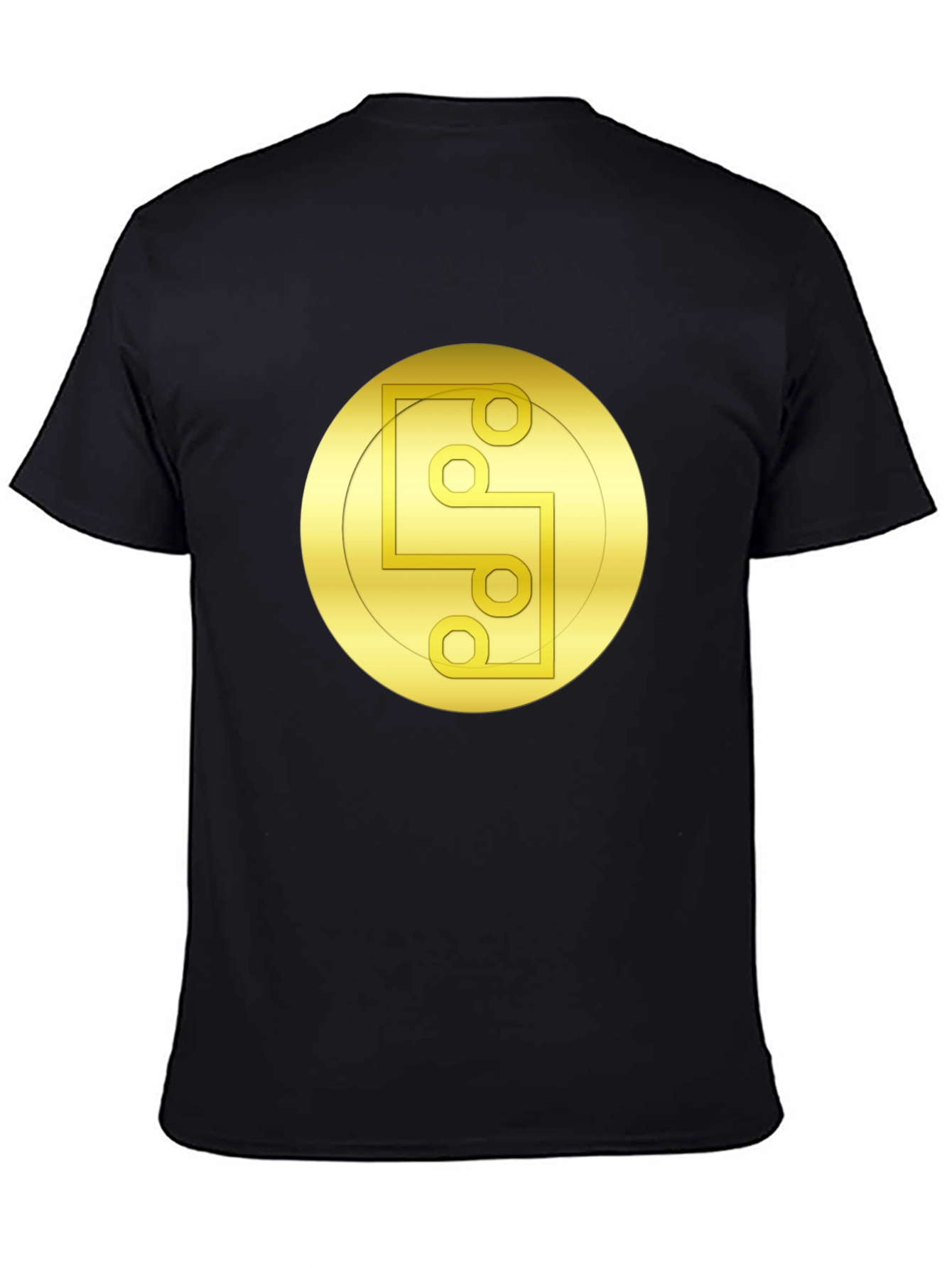 Golden Symbol Black Tee - Unique Graphic Design