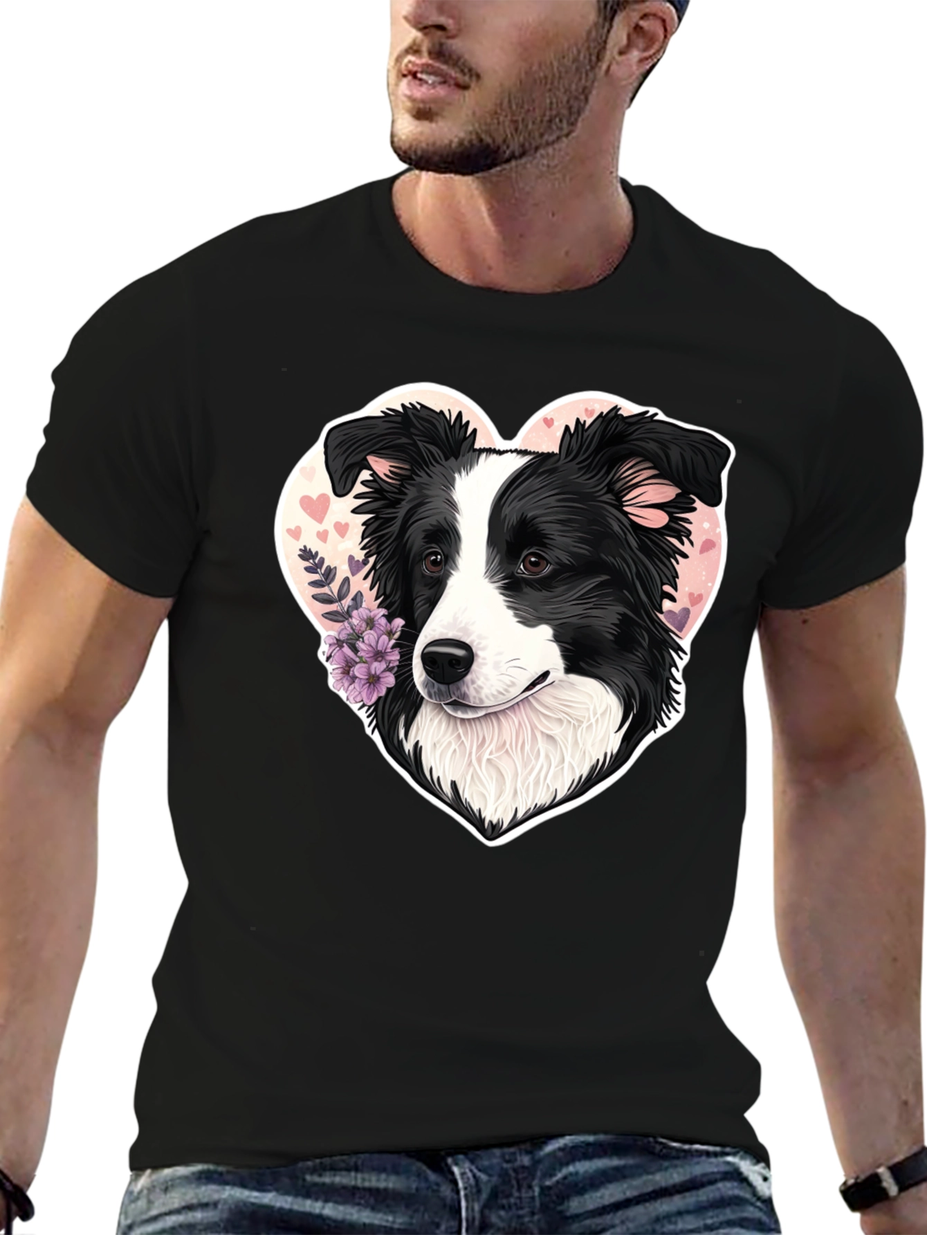 Border Collie Heart T-Shirt - Dog Lover Tee