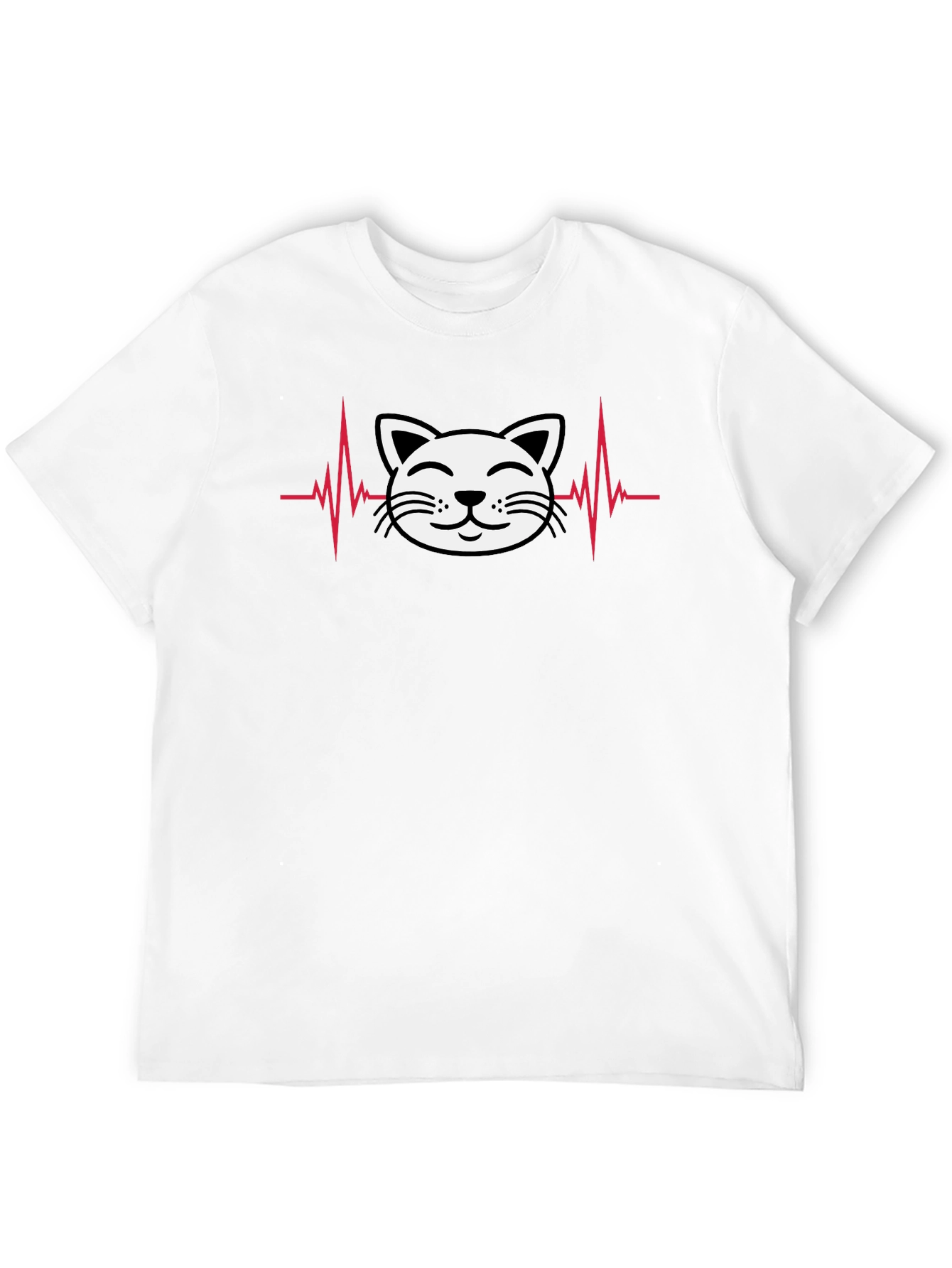 Cat Heartbeat T-Shirt - Cute & Stylish!