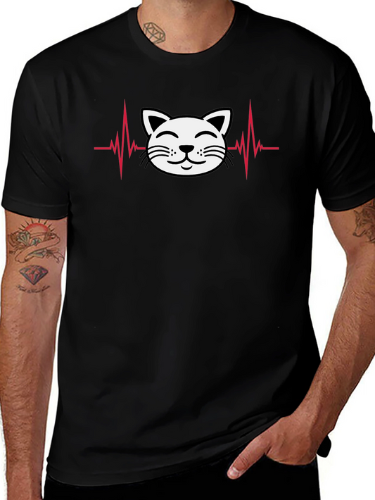 Cat Heartbeat T-Shirt - Cute & Stylish!