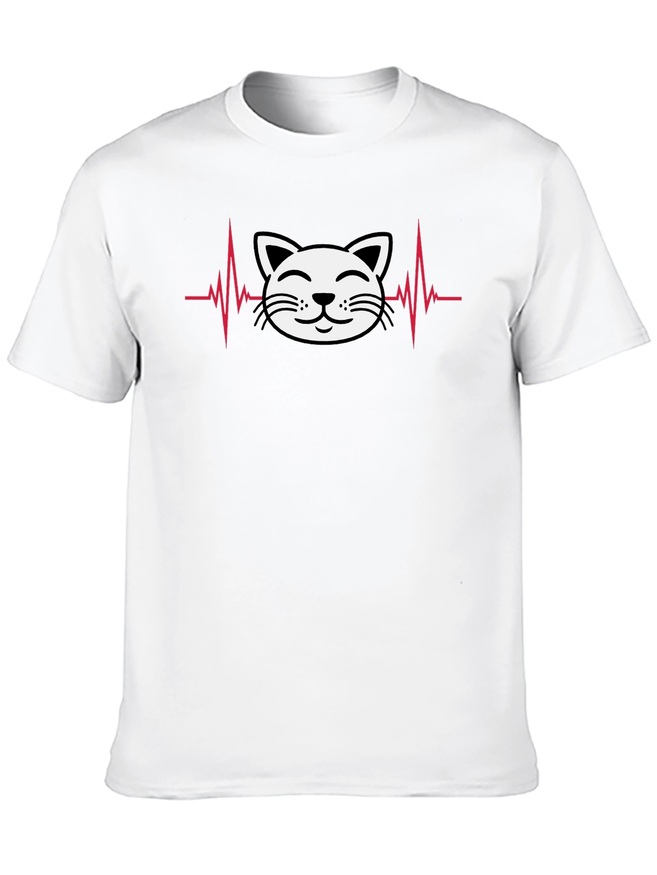 Cat Heartbeat T-Shirt - Cute & Stylish!