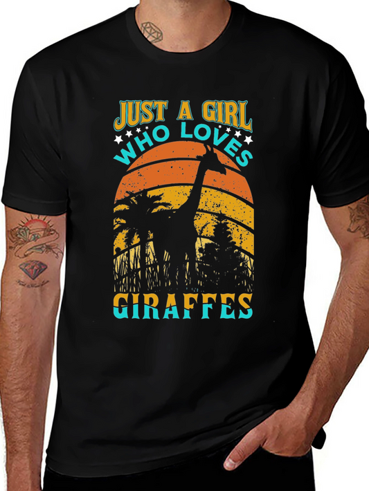 Girl Who Loves Giraffes T-Shirt