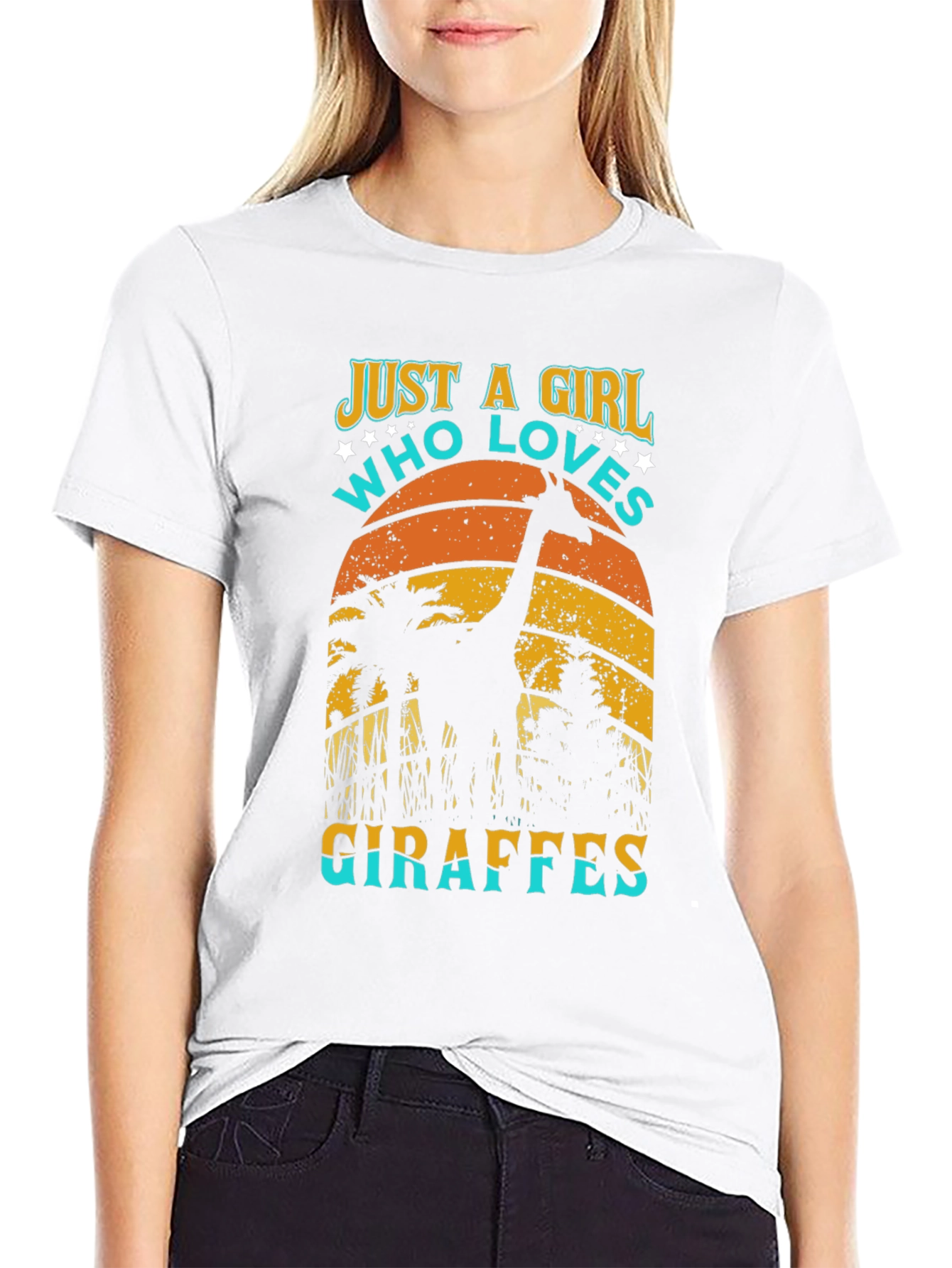 Girl Who Loves Giraffes T-Shirt