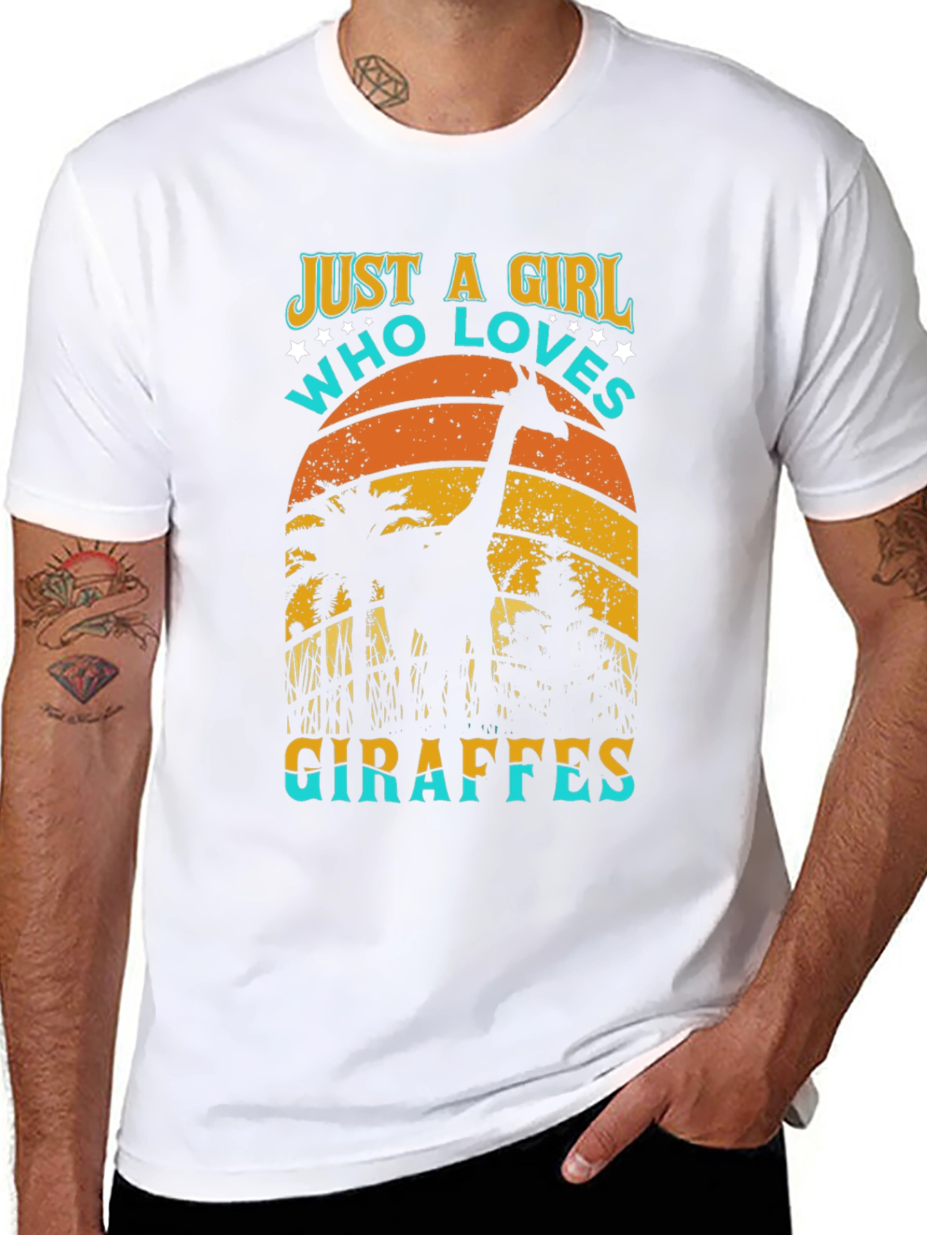 Girl Who Loves Giraffes T-Shirt