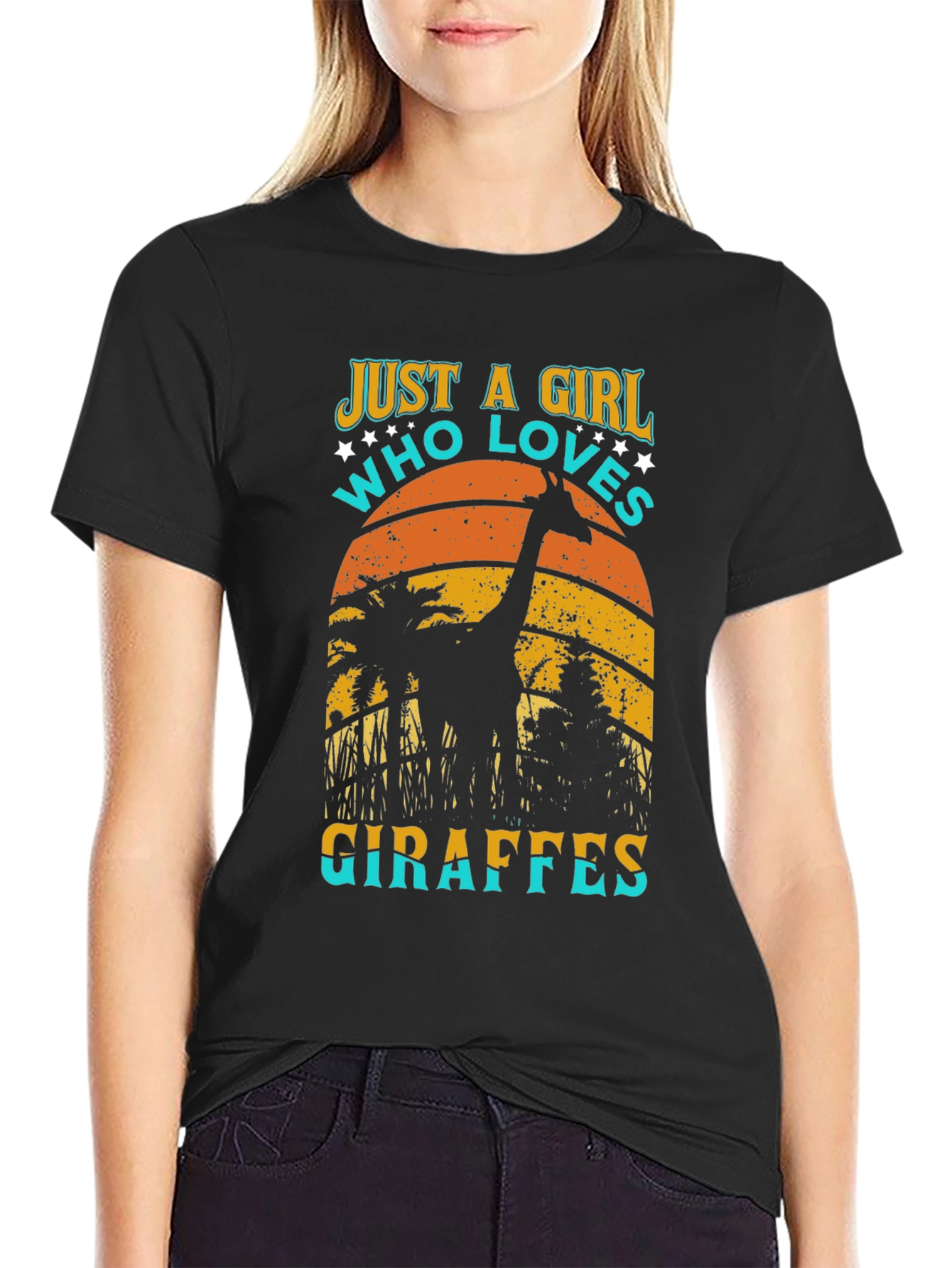 Girl Who Loves Giraffes T-Shirt