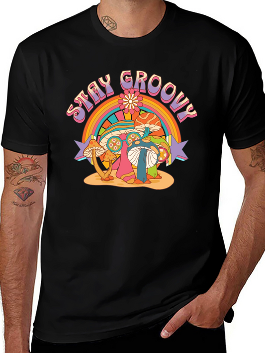 Stay Groovy Mushroom Graphic Tee